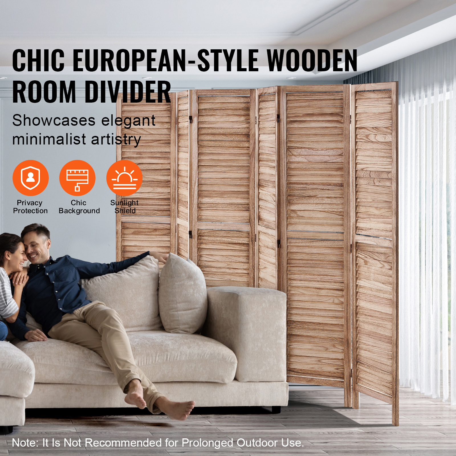 Wood Room Divider Wooden Screen 4/6/8 Panel for Room Separation Home Office - Picture 100 of 110