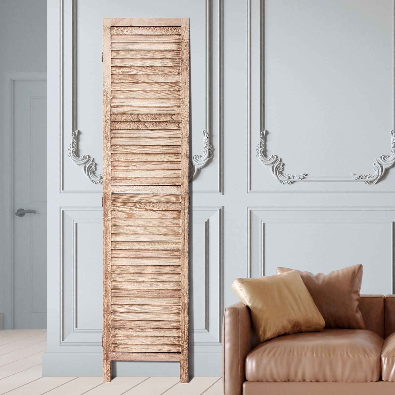 Wood Room Divider Wooden Screen 4/6/8 Panel for Room Separation Home Office - Picture 94 of 110