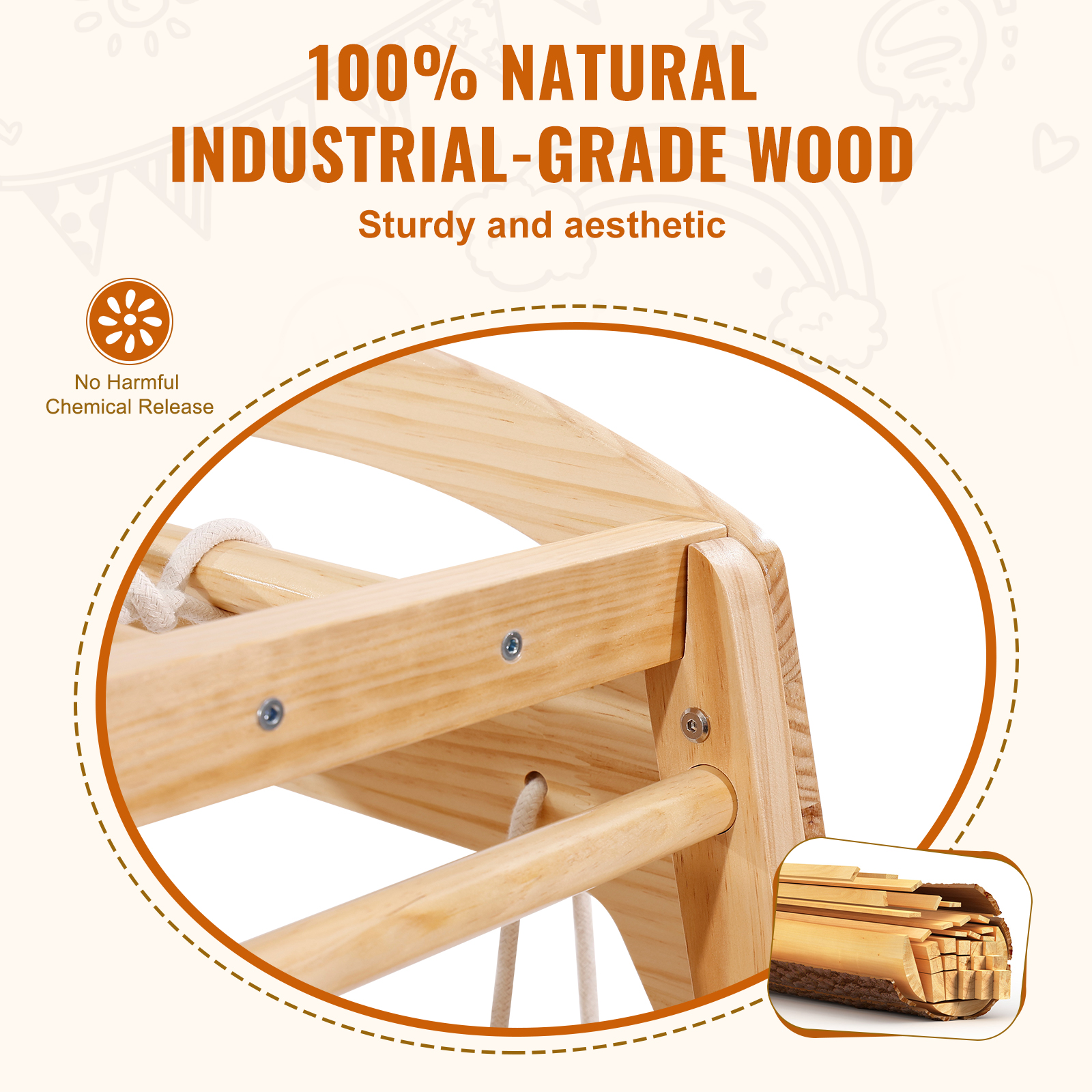 Indoor Jungle Gym 7-in-1 Toddler Indoor Playground Wooden Climbing L/M - Picture 18 of 26