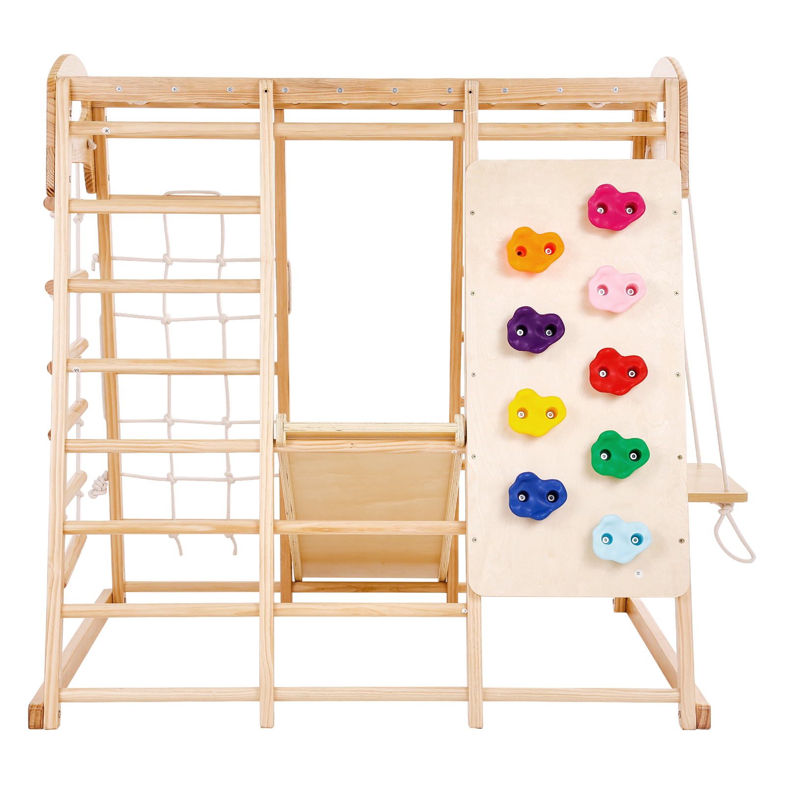 Indoor Jungle Gym 7-in-1 Toddler Indoor Playground Wooden Climbing L/M - Picture 26 of 26