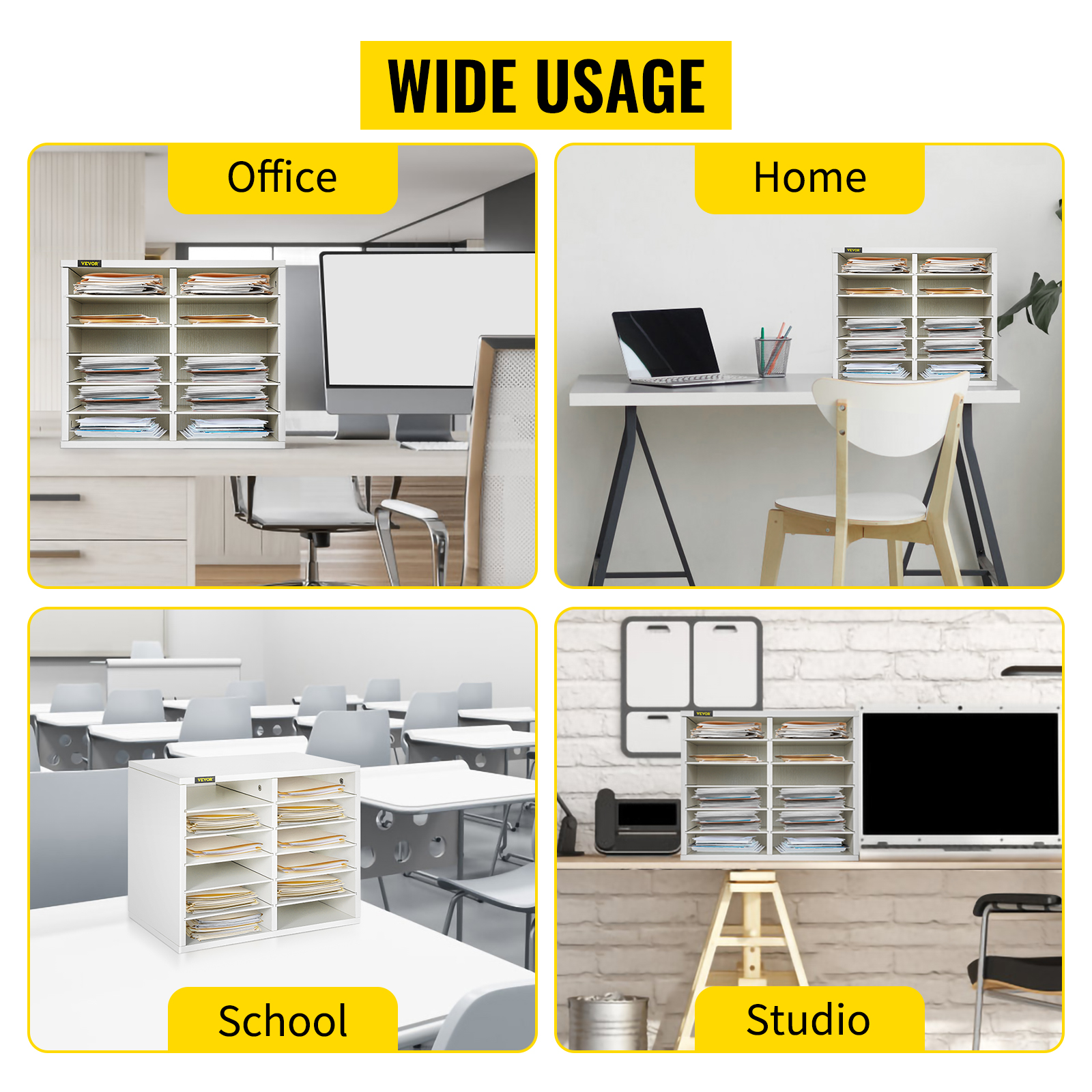 Organisateur Bureau Métal Doré 3 Compartiments - Trieur Courrier, Support Factures - Rangement élégant