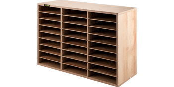 VEVOR 27 Compartments Wood Literature Organizer, Adjustable Shelves ...