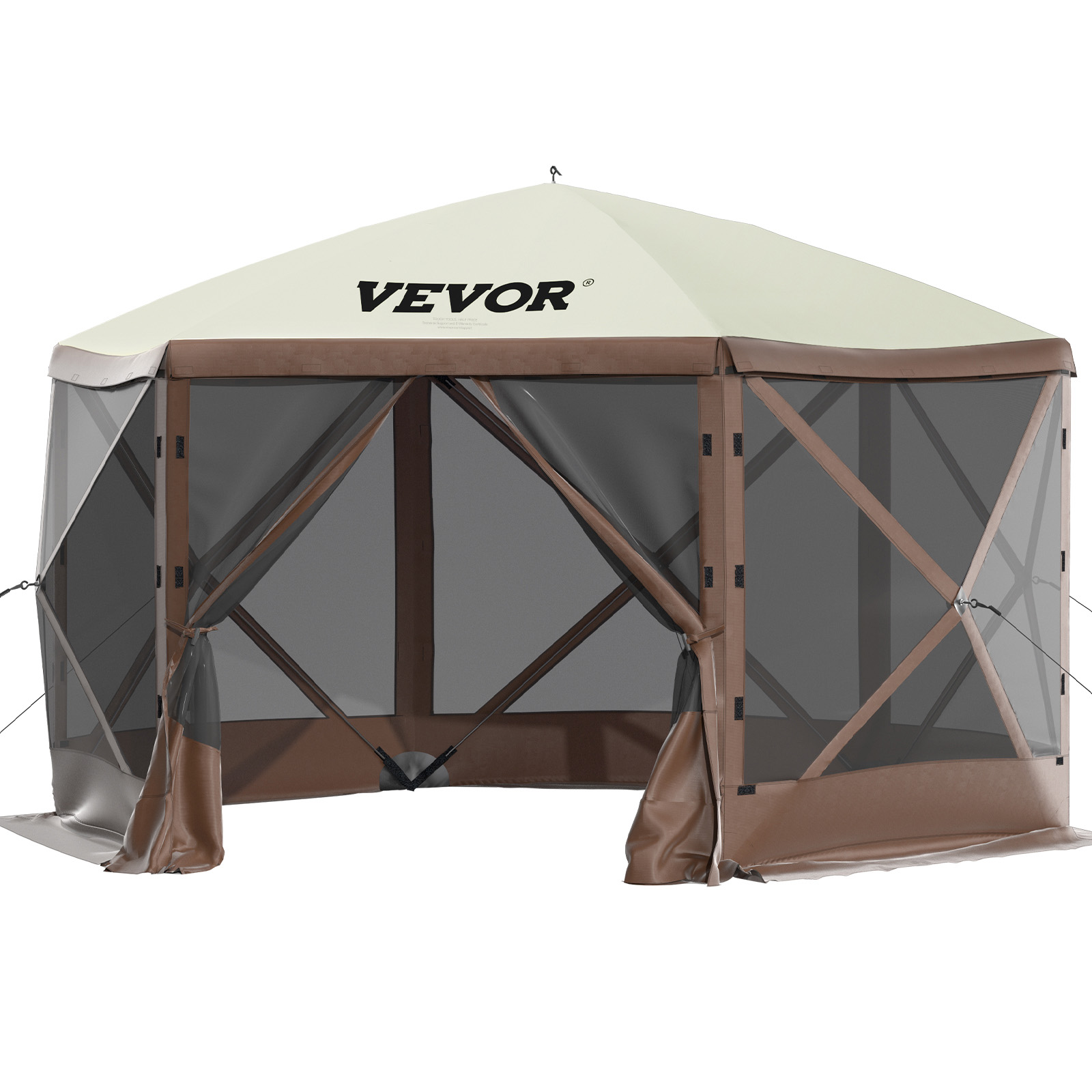 VEVOR Pop-up Camping Gazebo Camping Canopy Shelter6 Sided 10/12' x 10/12' - Picture 26 of 26