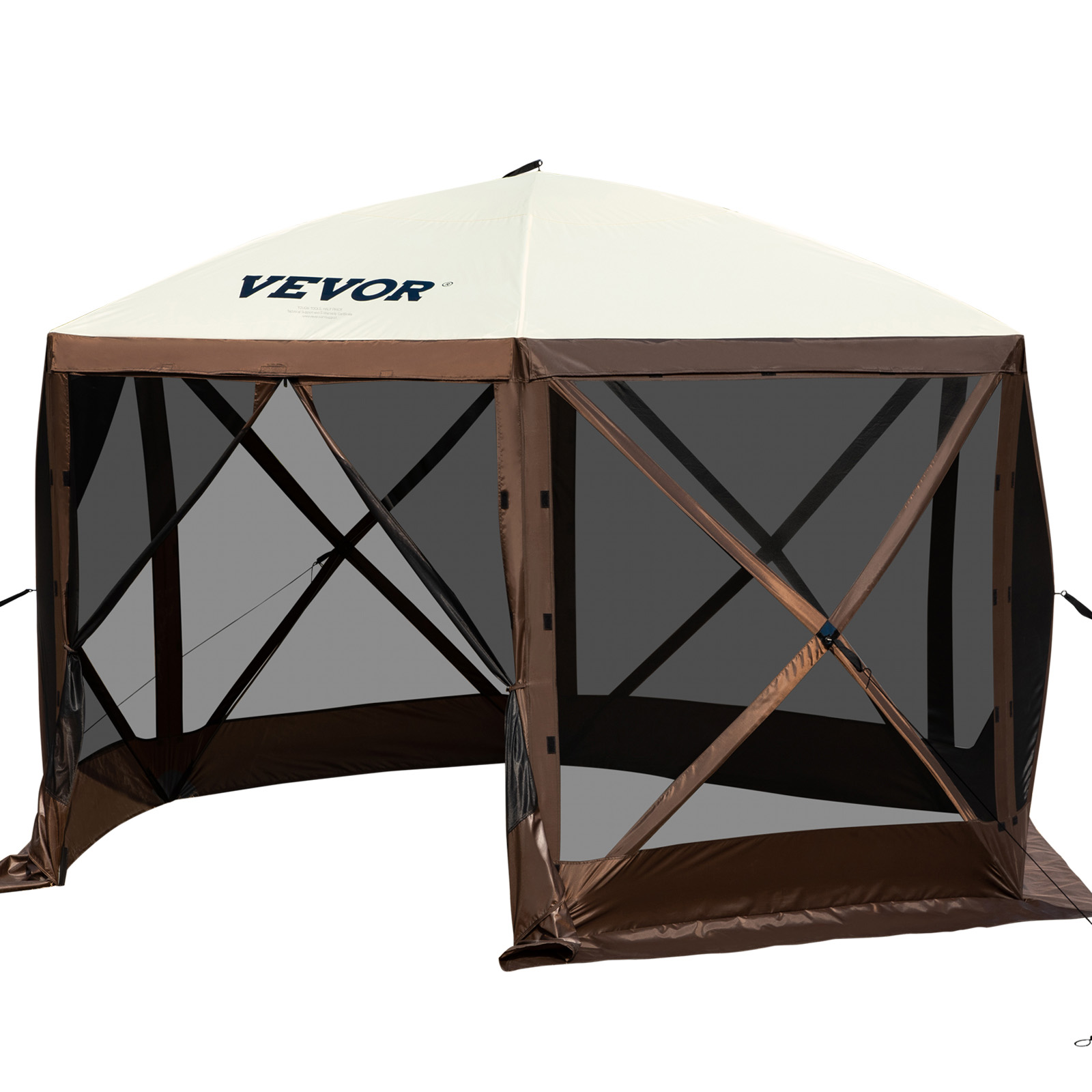 VEVOR Pop-up Camping Gazebo Camping Canopy Shelter6 Sided 10/12' x 10/12' - Picture 14 of 26