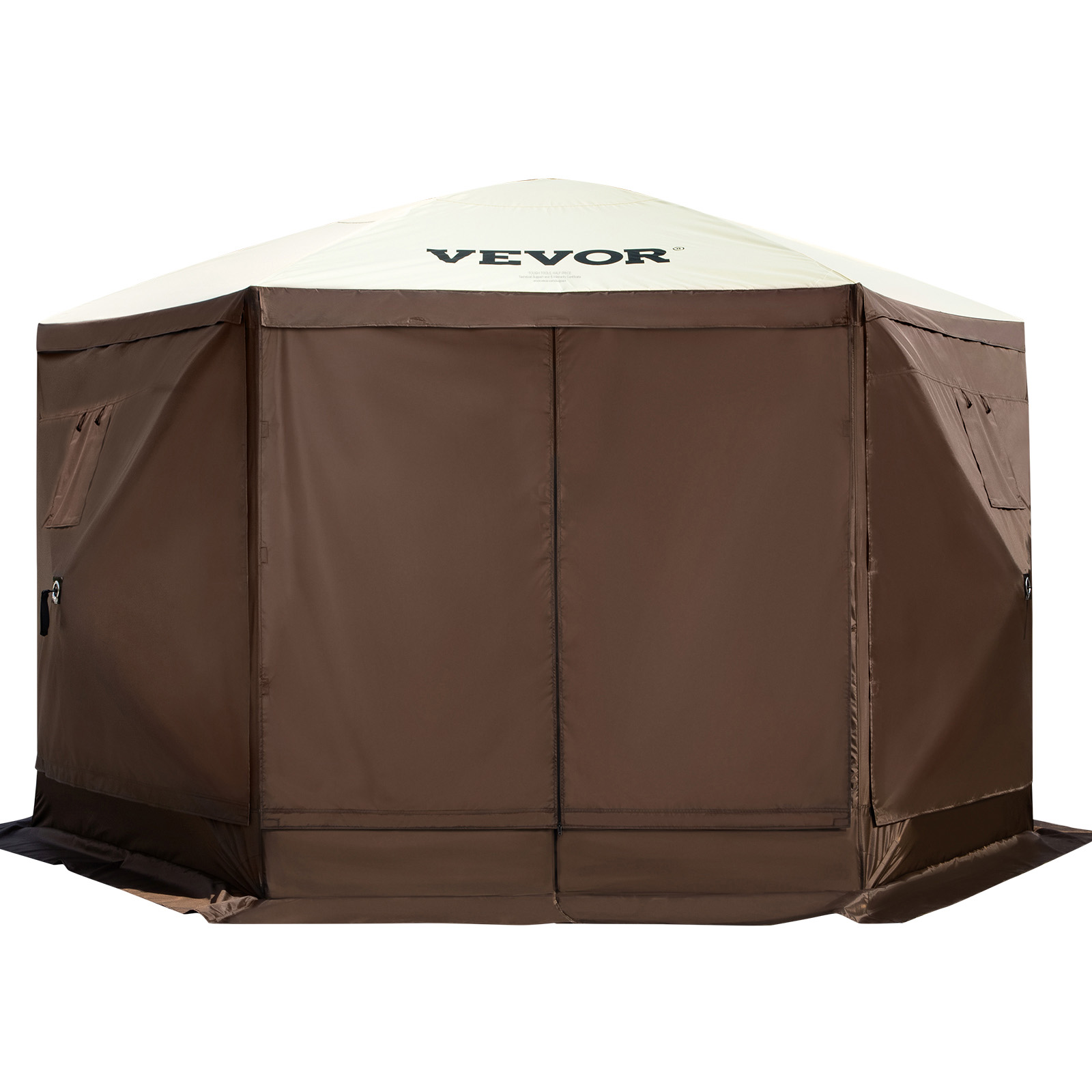 VEVOR Pop-up Camping Gazebo Camping Canopy Shelter6 Sided 10/12' x 10/12' - Picture 11 of 26