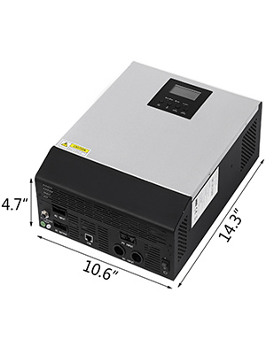 VEVOR 2400W 24V Nízkofrekvenční čistý sinusový MPpt Off-Grid Power Inverter 230V AC solární invertor