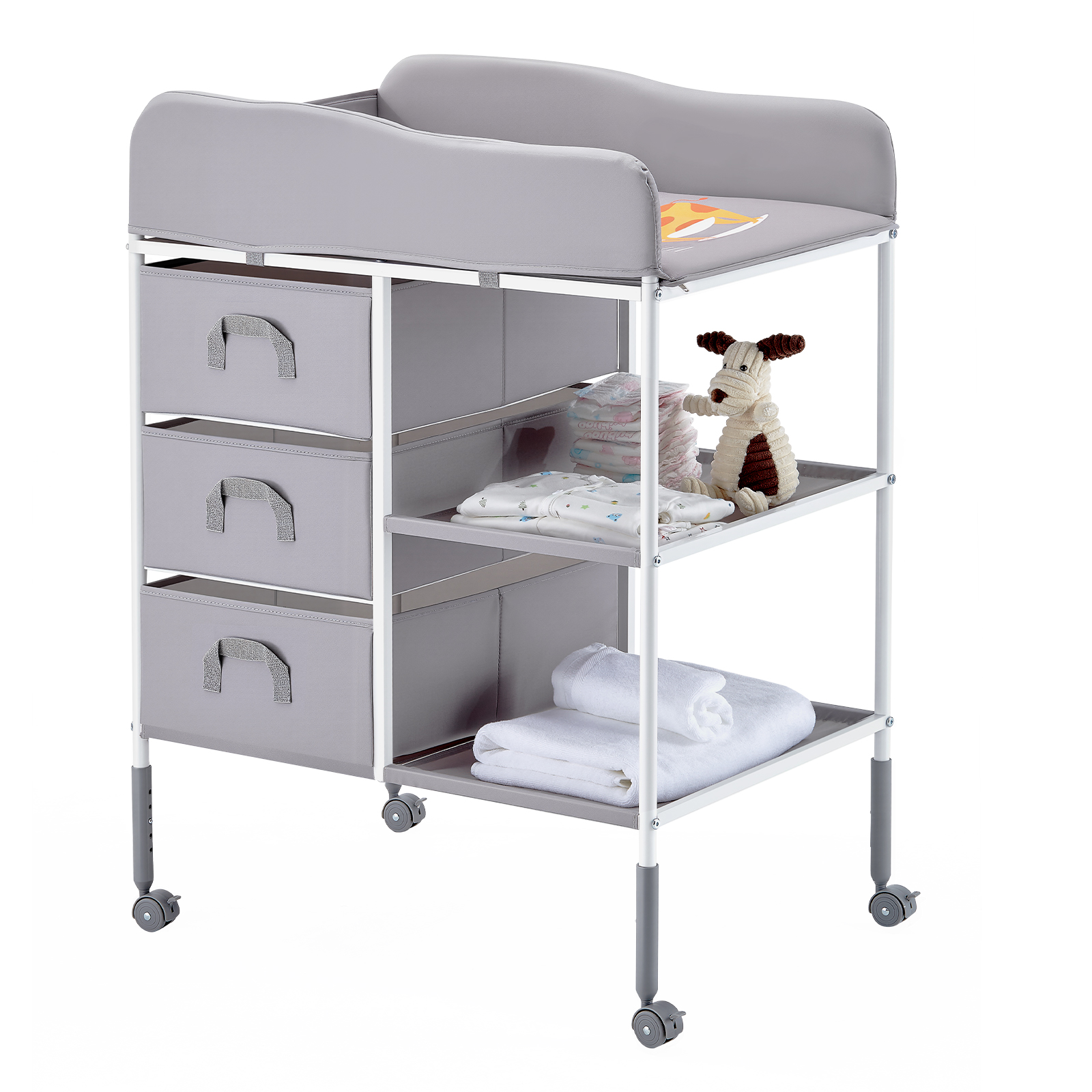 Changing Station With Lockable Wheels