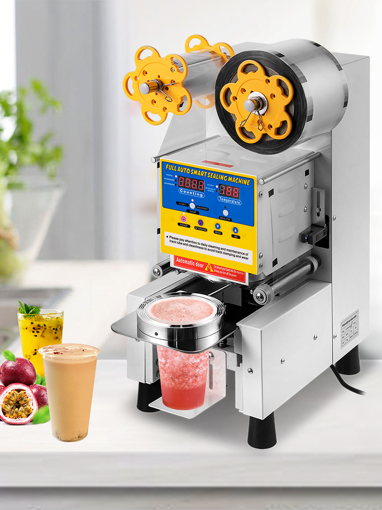 Full Automatic Bubble Tea Machine Cup Sealer Sealing Machine For 9