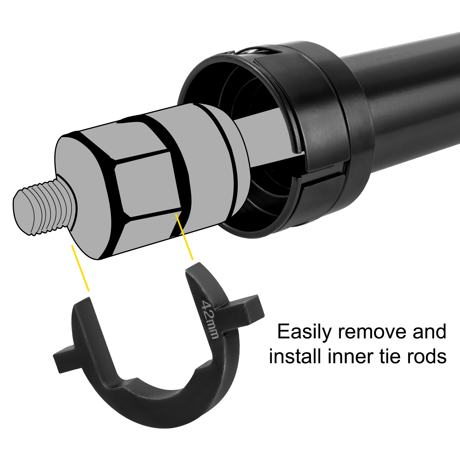 Vevor Inner Tie Rod Tool Kit 12 Pcs Tie Rod Removal Tool 12 Pcs Crowfoot Adapters Master Inner