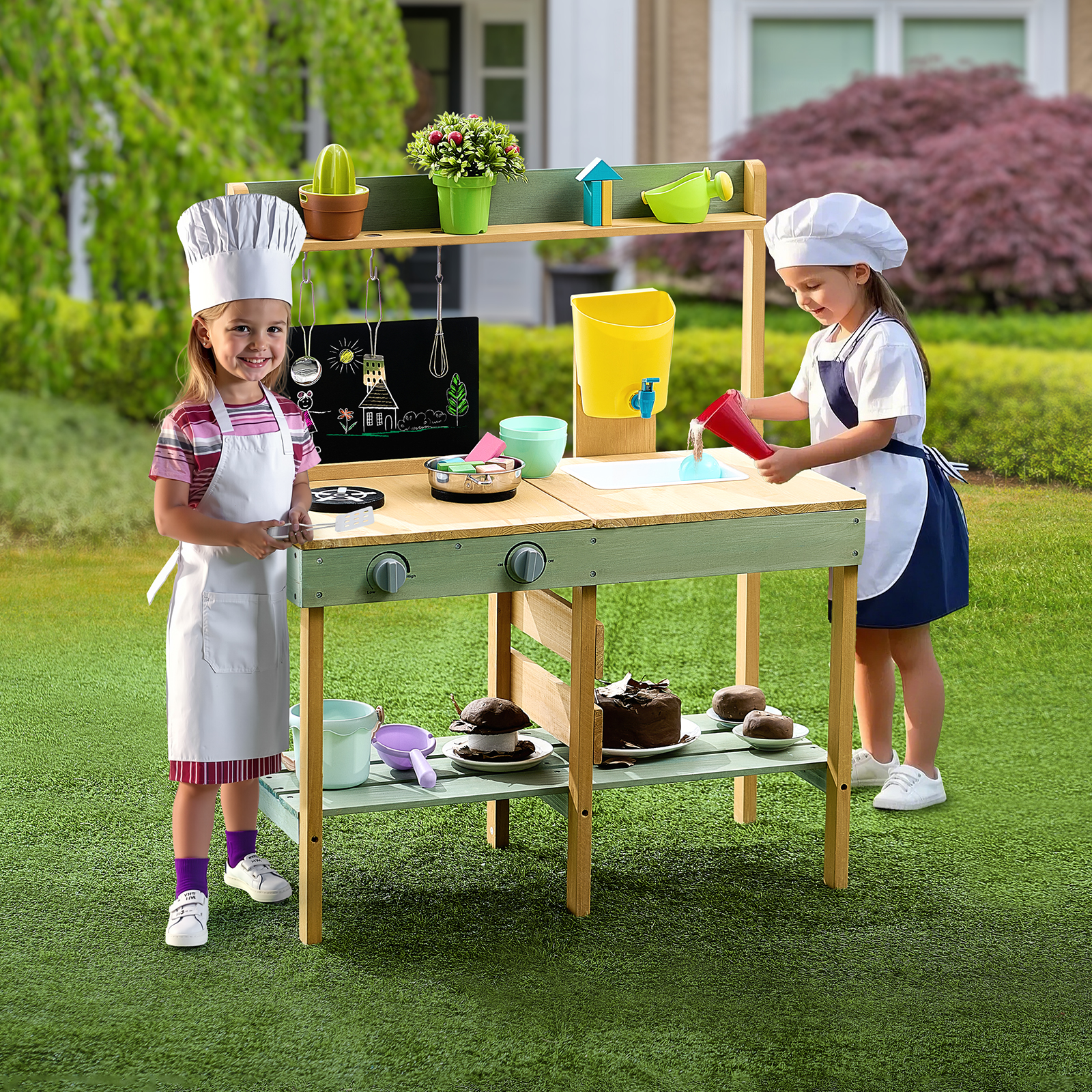 Wooden Mud Kitchen,Outdoor, for Kids