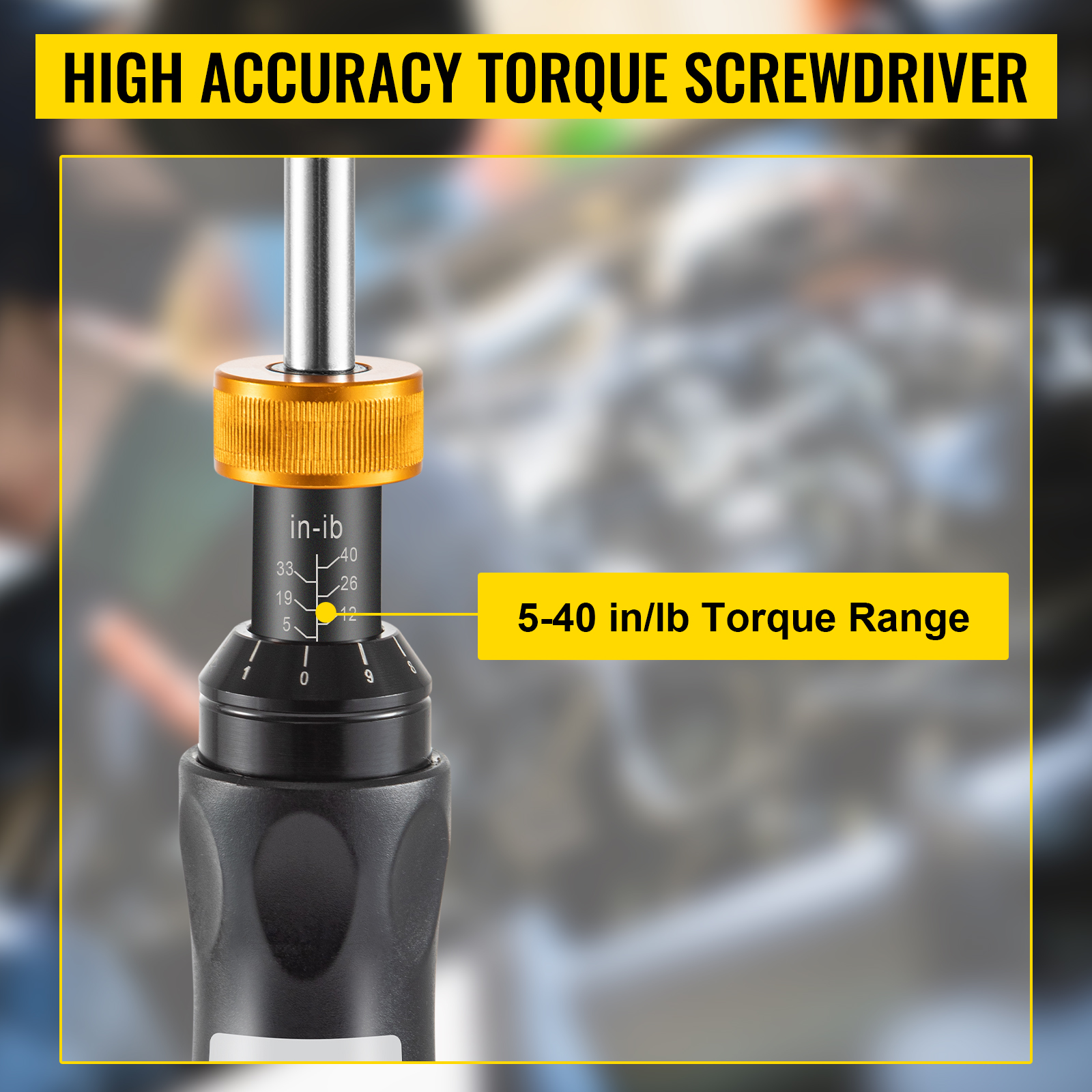 VEVOR Torque Screwdriver, 1/4" Drive Screwdriver Torque Wrench, Torque  Screwdriver Electrician 5-40 in/lbs Torque Range Accurate to ±5%,  Adjustable i