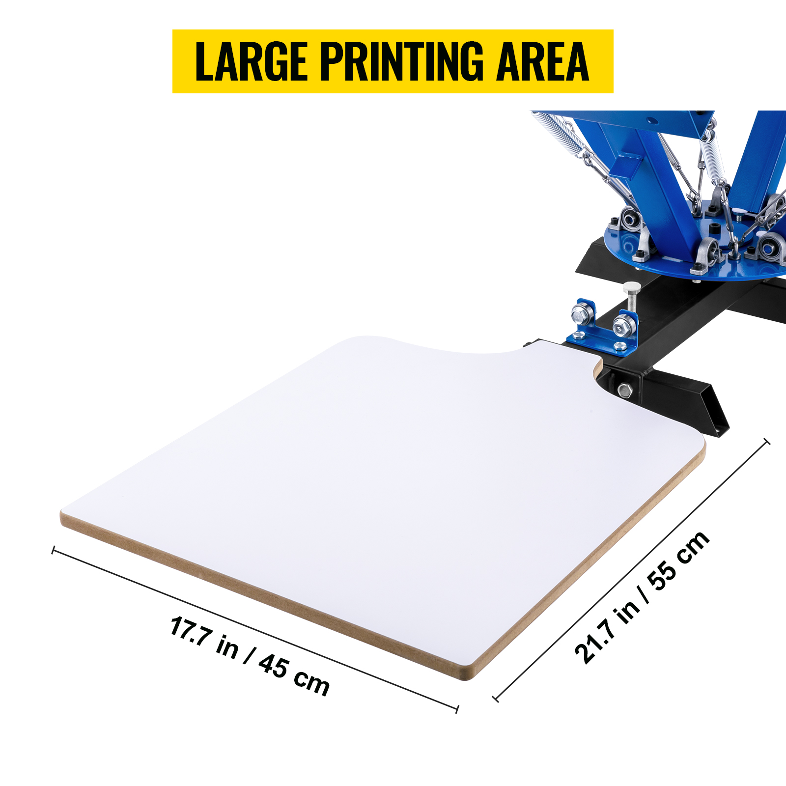 Máquina de serigrafía, 4 colores 1 estación de impresión de pantalla de  seda giratoria de 360°, prensa de impresión de pantalla de 21.2 x 17.7