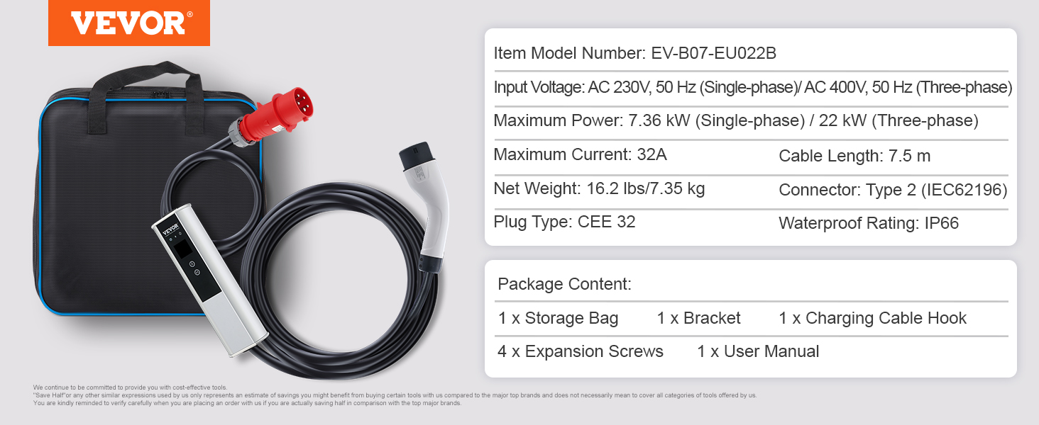 Chargeur EV portable mode 2 personnalisé 32A monophasé Fabricants