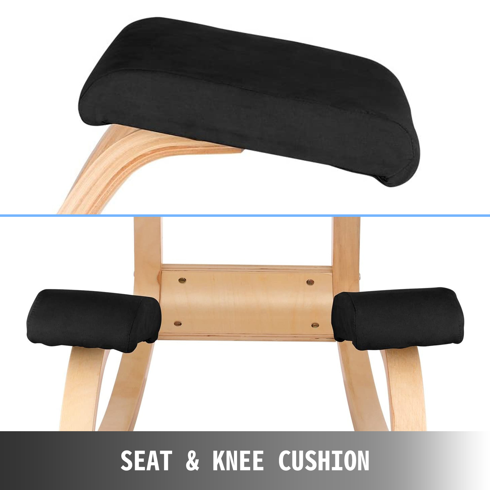 VEVOR Ergonomic Kneeling Chair Posture Rocking Knee Stool for Home Office Meditation
