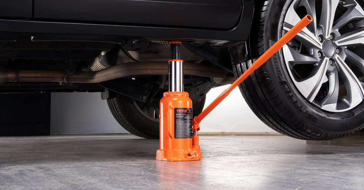 VEVOR Cric Bouteille Hydraulique Cric De Levage Pneumatique 20 T 265 500 Mm Auto