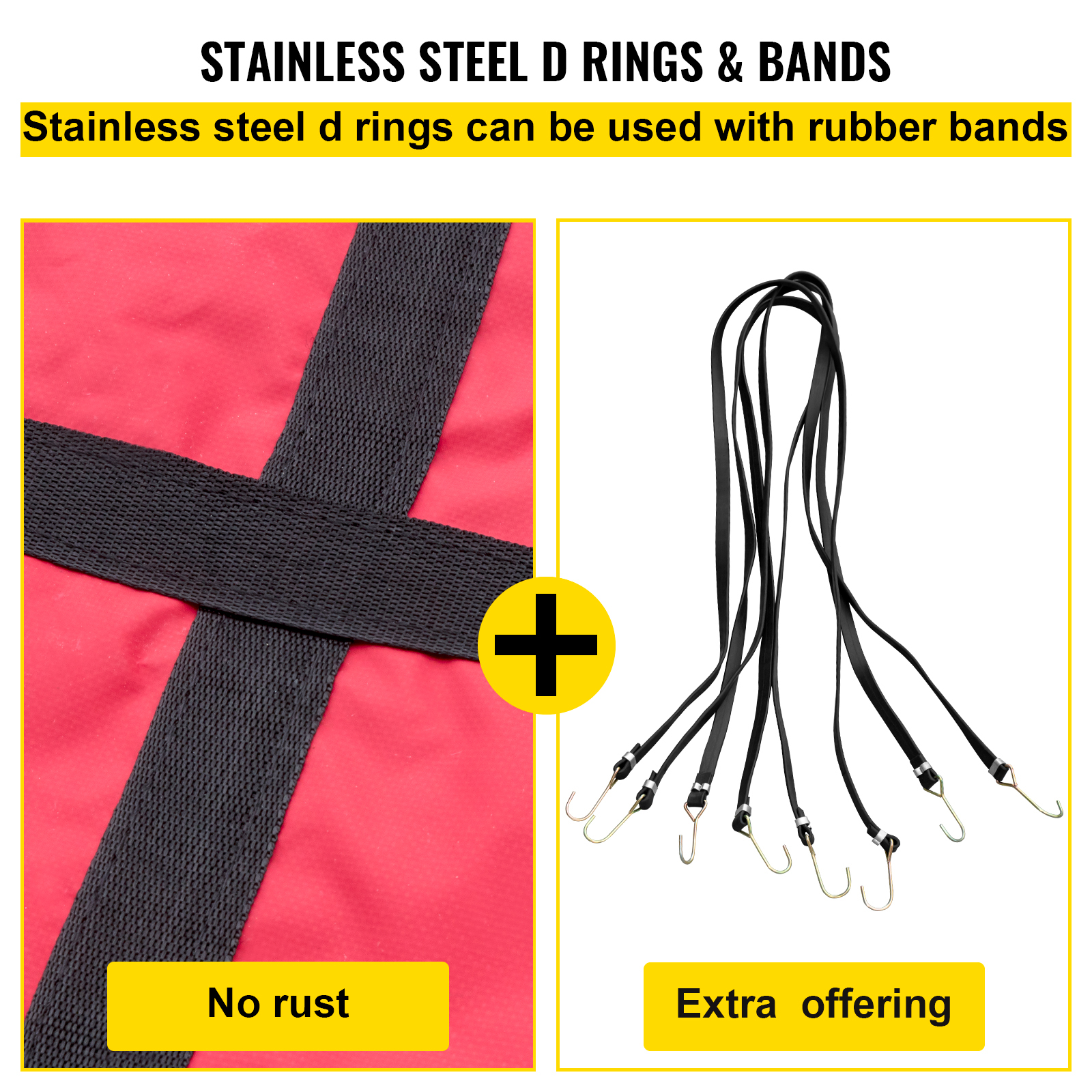 VEVOR Flatbed Truck Tarps HeavyDuty Lumber Tarp Machinery Tarps with D