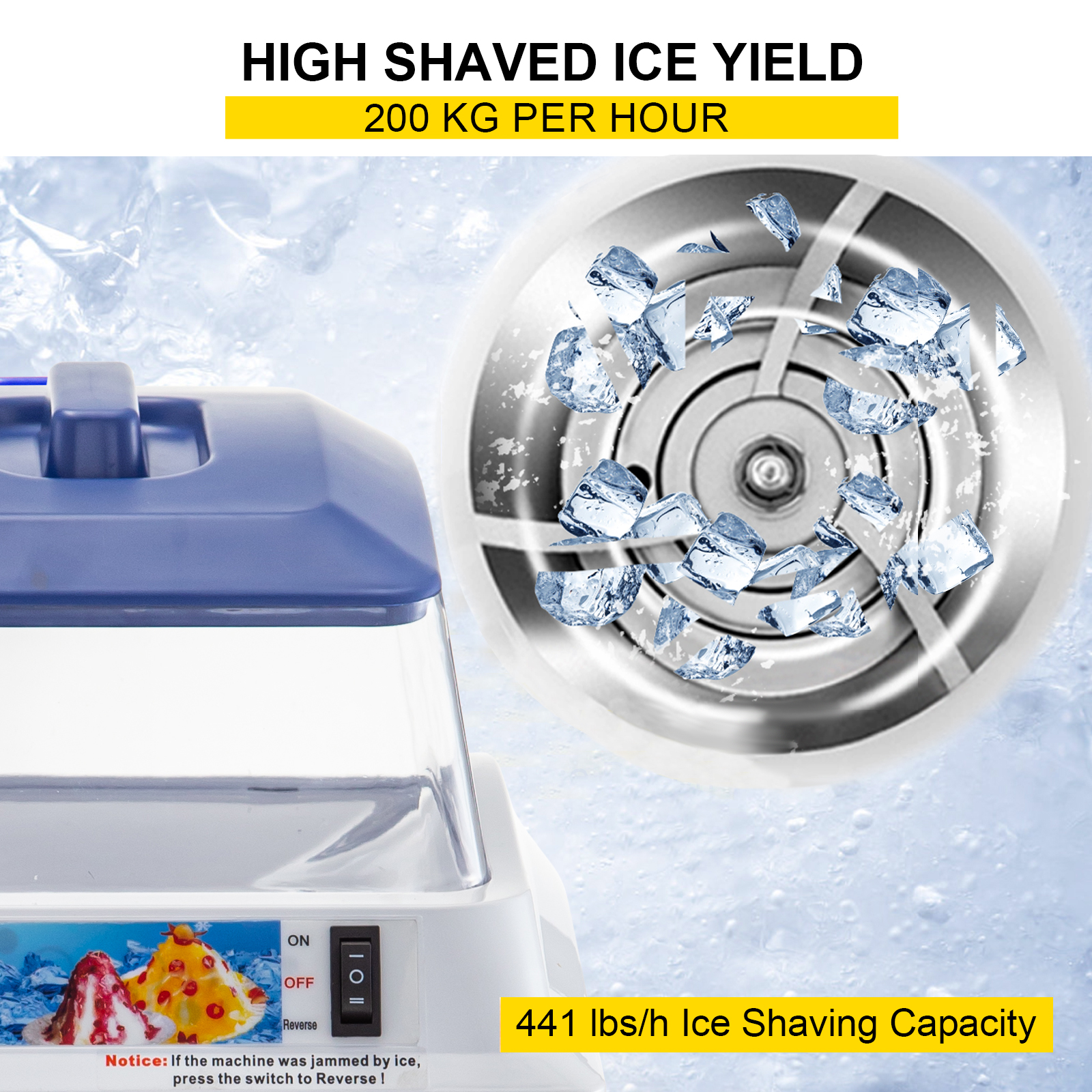 Manual ice shaver home small hail ice machine ice shaver ice crusher white