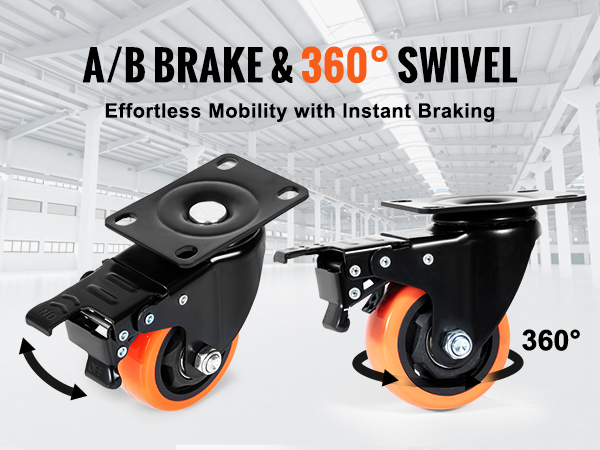 Lot De 4 Roulettes Pivotantes Pour Chariot, Remplacement De Roulettes De Meubles Robustes, Avec