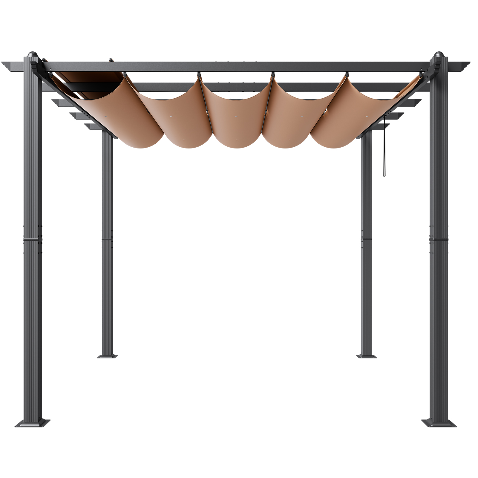 16x12ft 13x10 10x10 Aluminum Patio Pergola w/ Sun Shade Cover Retractable Canopy - Picture 22 of 79