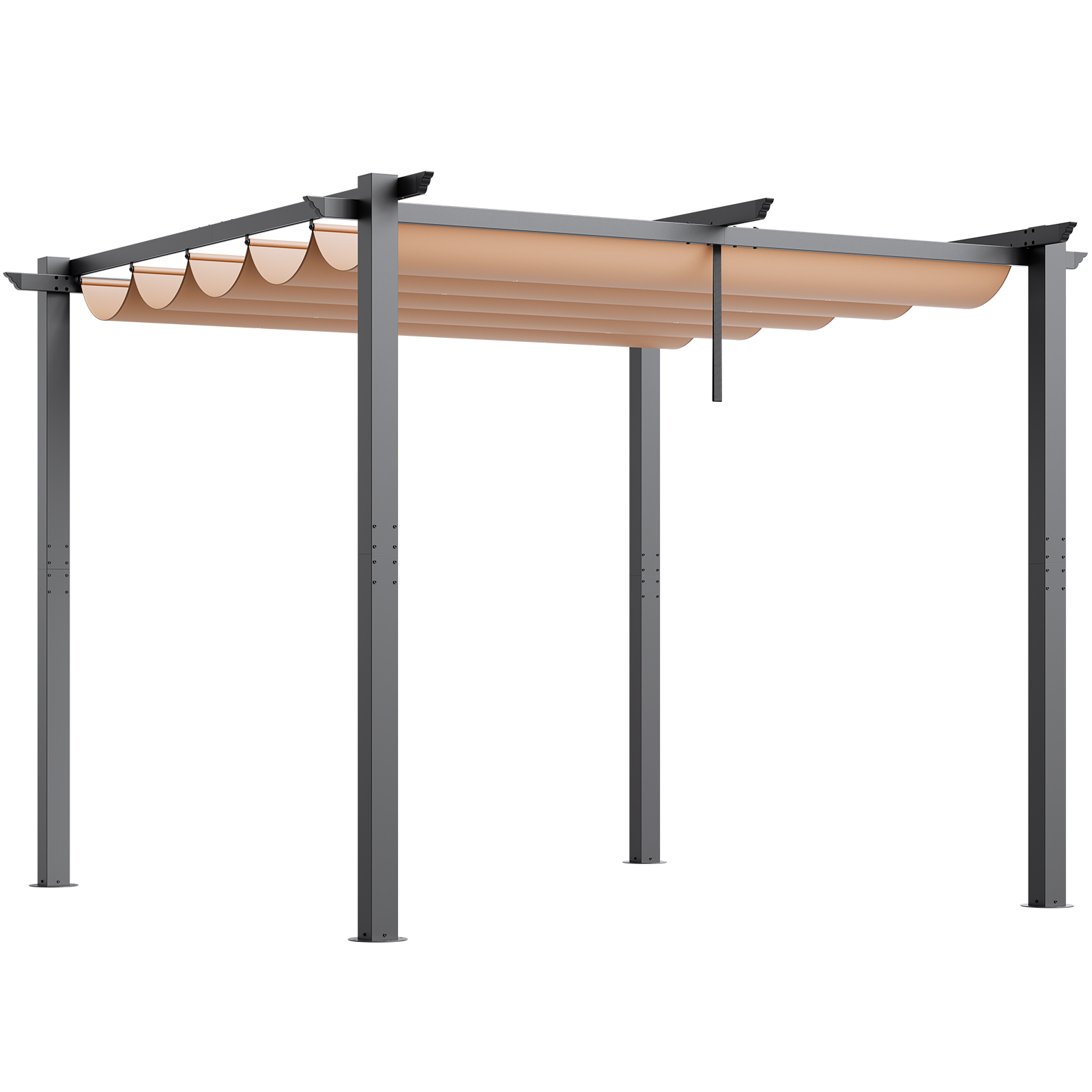 16x12ft 13x10 10x10 Aluminum Patio Pergola w/ Sun Shade Cover Retractable Canopy - Picture 10 of 79