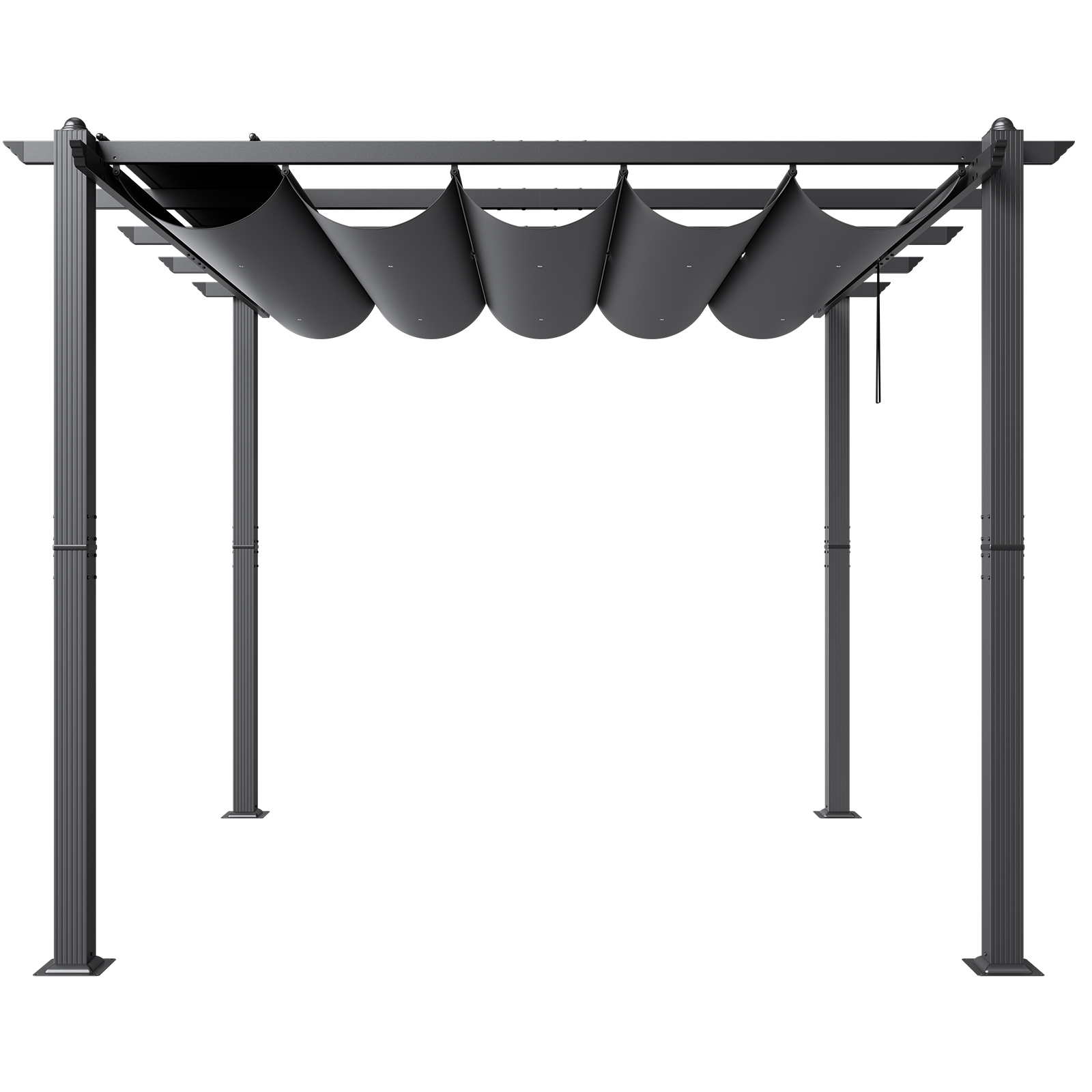 16x12ft 13x10 10x10 Aluminum Patio Pergola w/ Sun Shade Cover Retractable Canopy - Picture 33 of 79