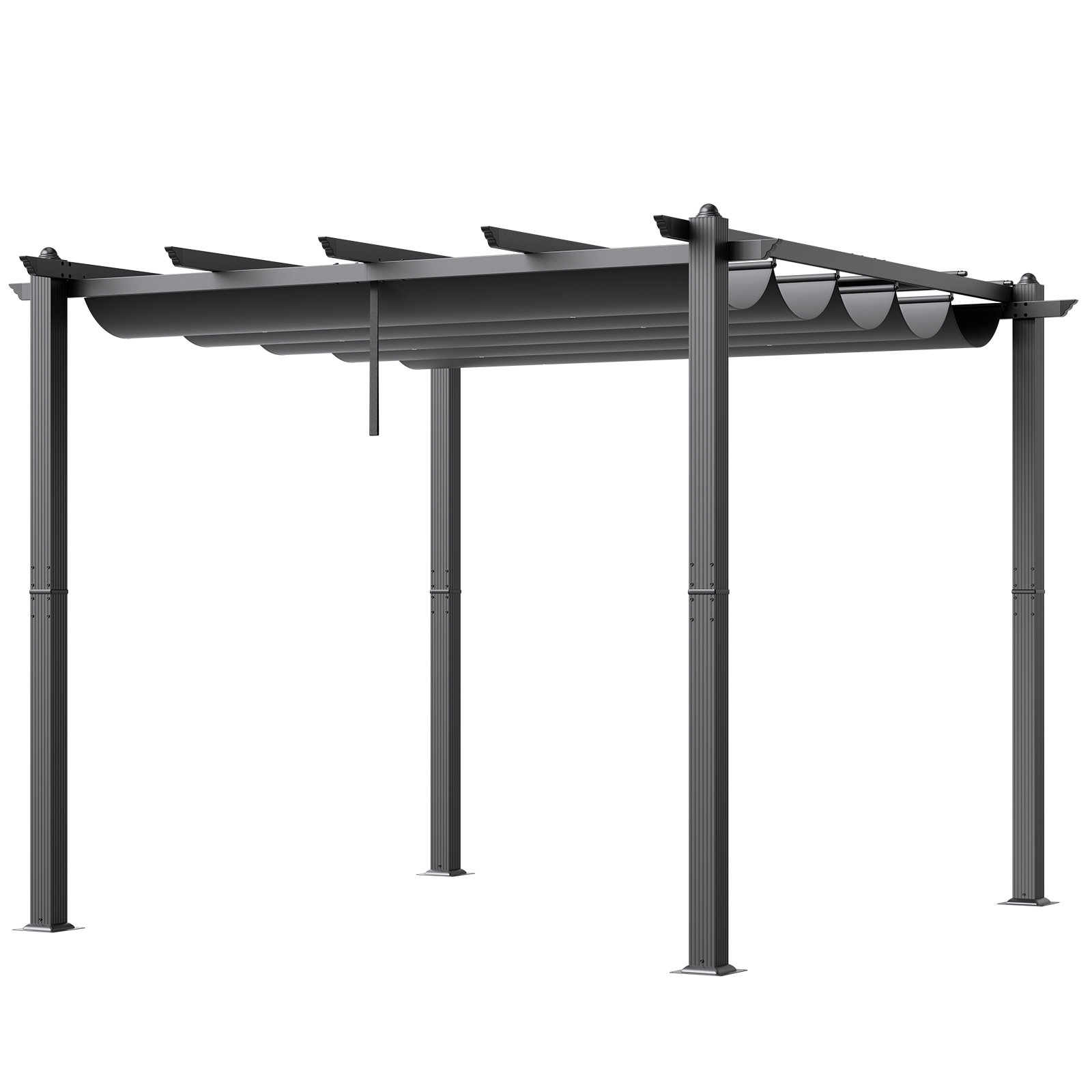 16x12ft 13x10 10x10 Aluminum Patio Pergola w/ Sun Shade Cover Retractable Canopy - Picture 34 of 79