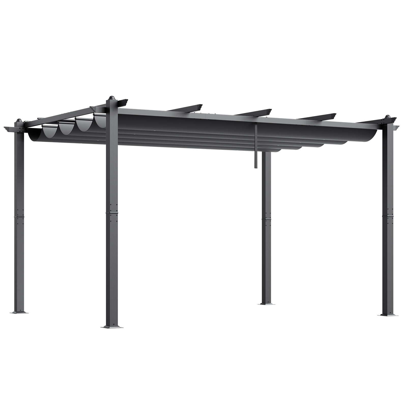 16x12ft 13x10 10x10 Aluminum Patio Pergola w/ Sun Shade Cover Retractable Canopy - Picture 54 of 79