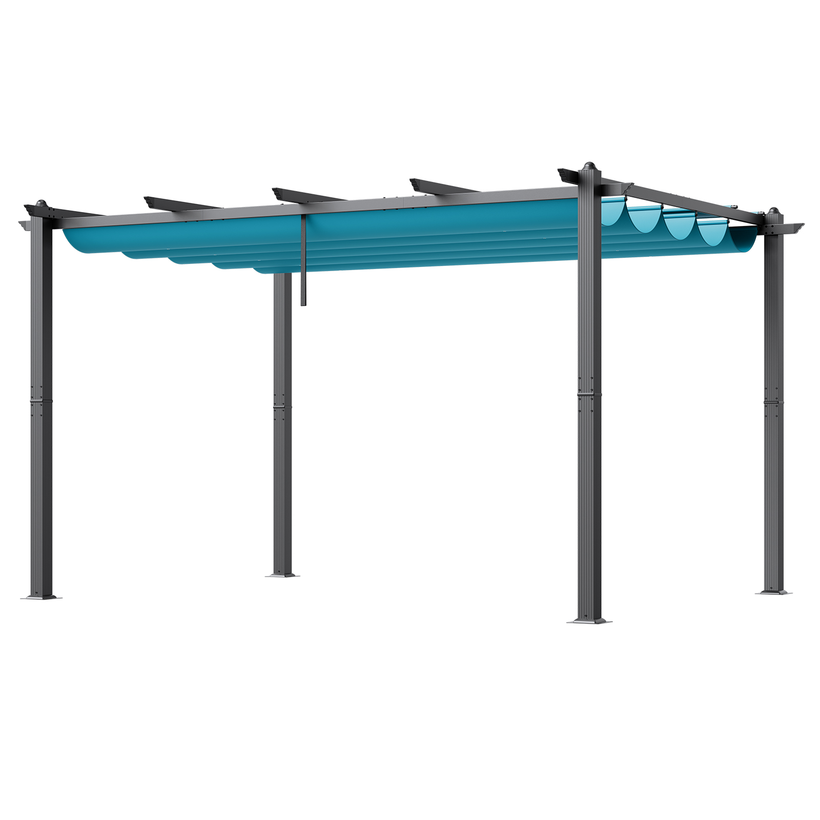 16x12ft 13x10 10x10 Aluminum Patio Pergola w/ Sun Shade Cover Retractable Canopy - Picture 67 of 79