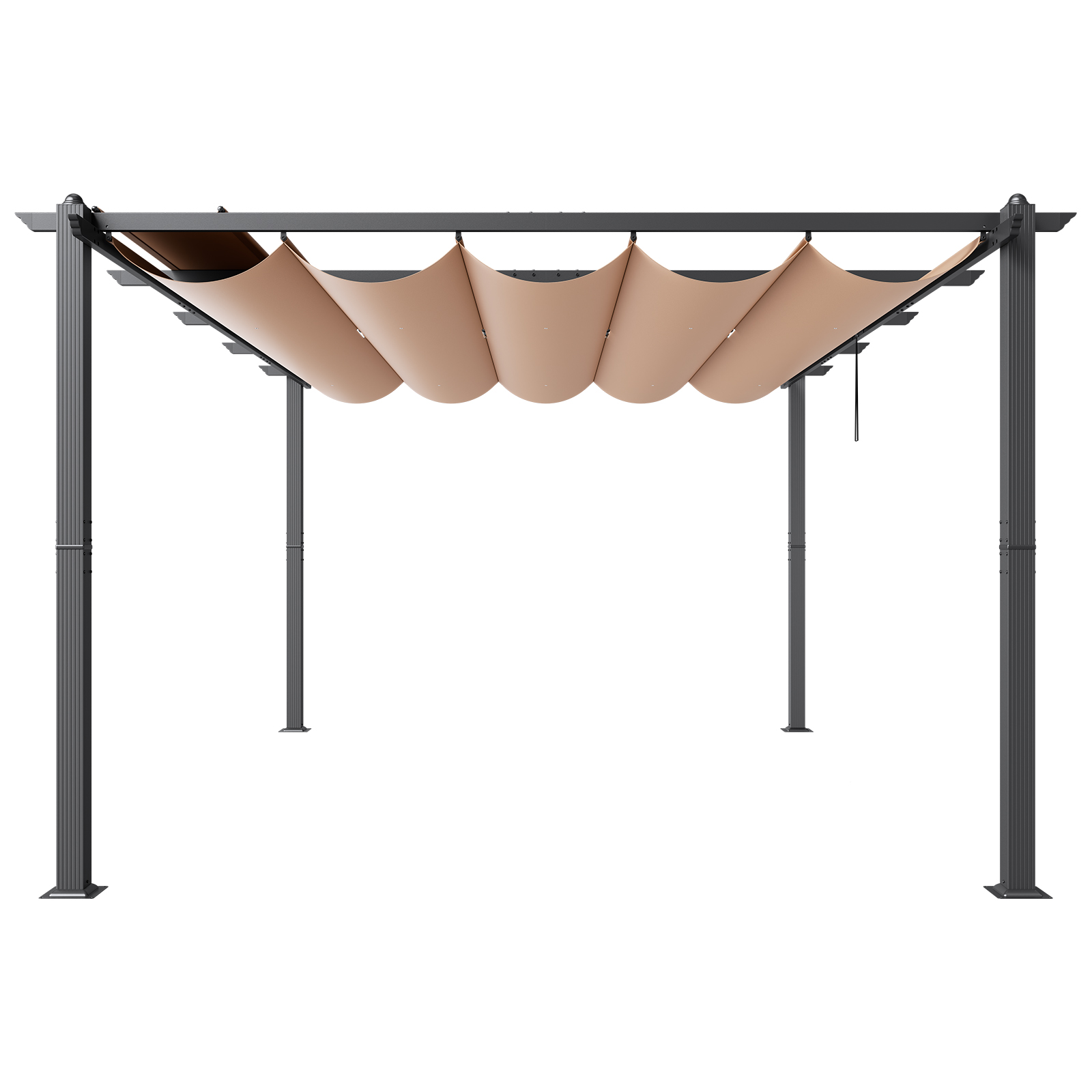 16x12ft 13x10 10x10 Aluminum Patio Pergola w/ Sun Shade Cover Retractable Canopy - Picture 77 of 79