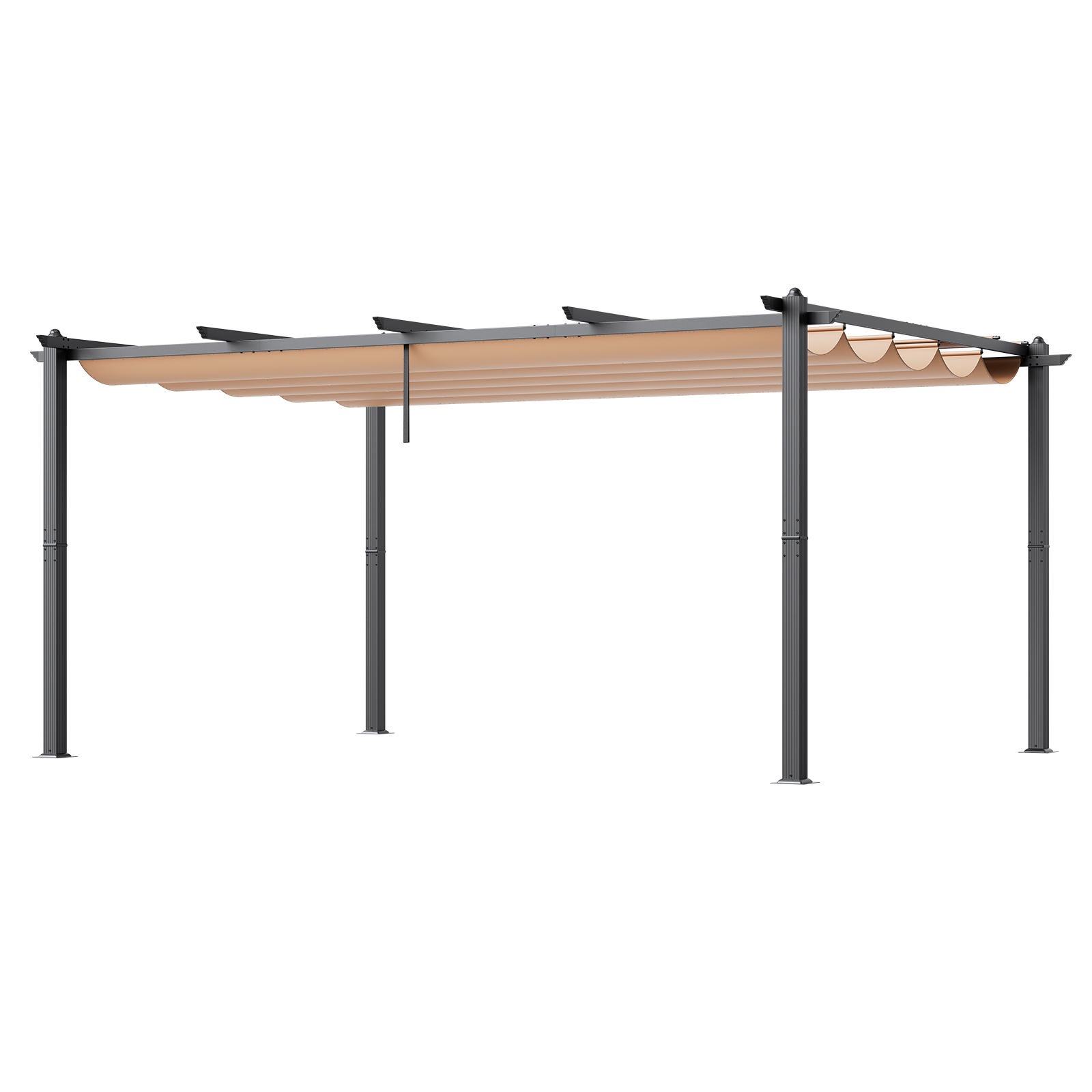 16x12ft 13x10 10x10 Aluminum Patio Pergola w/ Sun Shade Cover Retractable Canopy - Picture 78 of 79