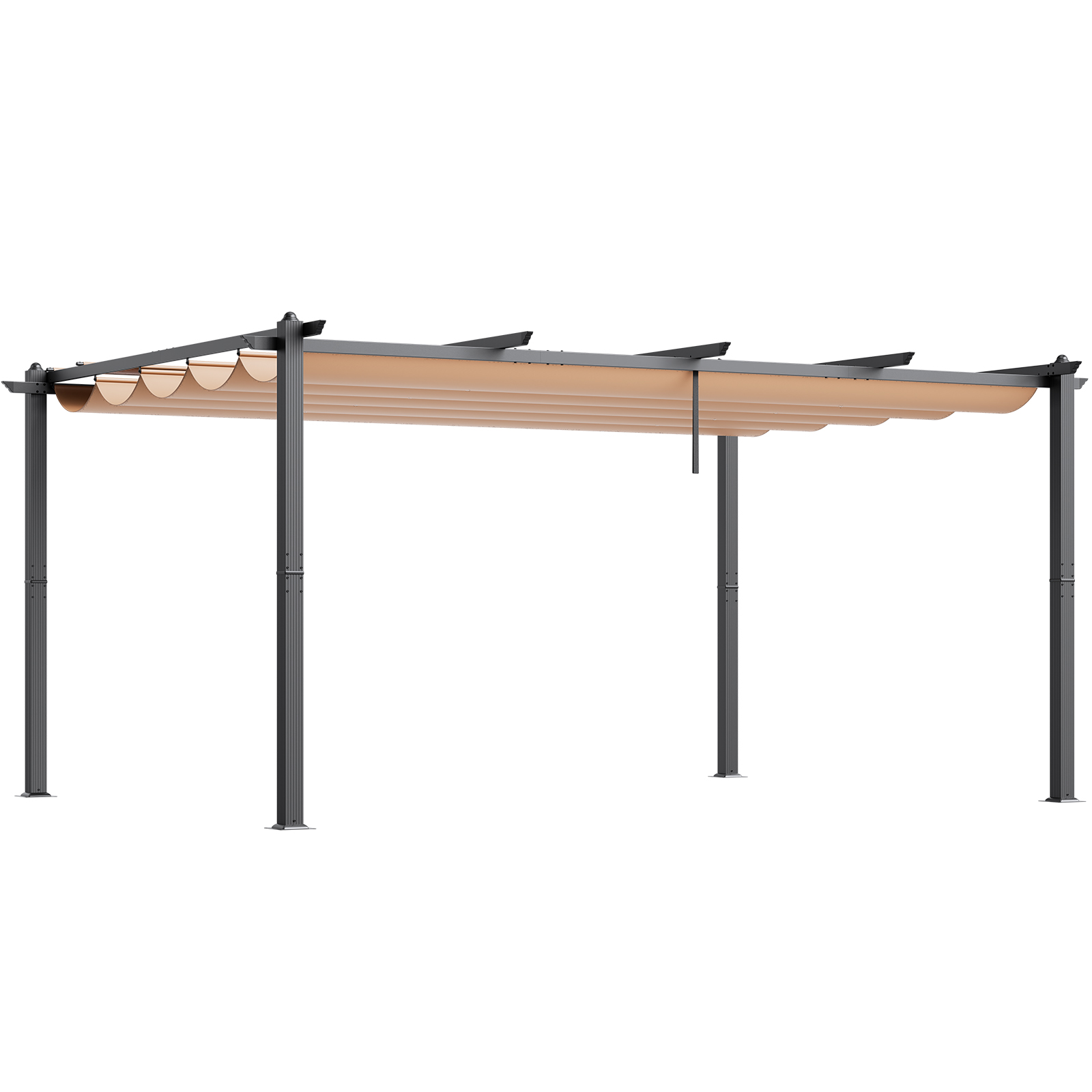 16x12ft 13x10 10x10 Aluminum Patio Pergola w/ Sun Shade Cover Retractable Canopy - Picture 76 of 79