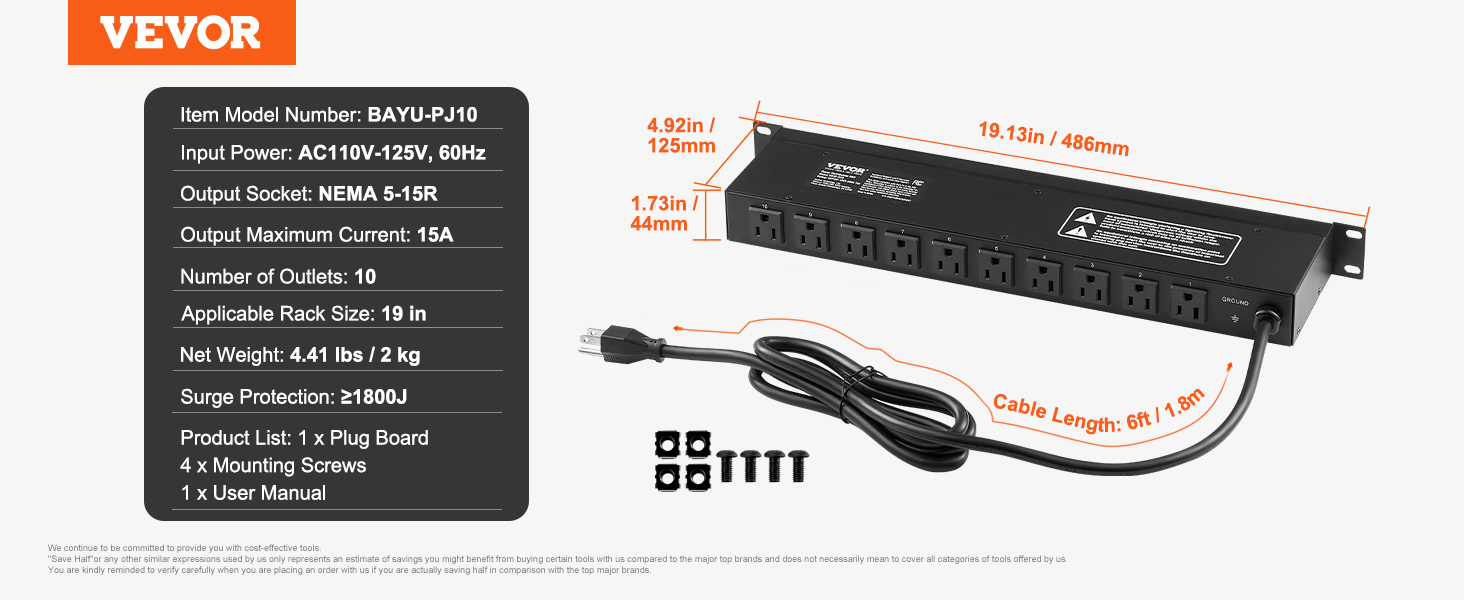 Pdu,1u,10 outlets