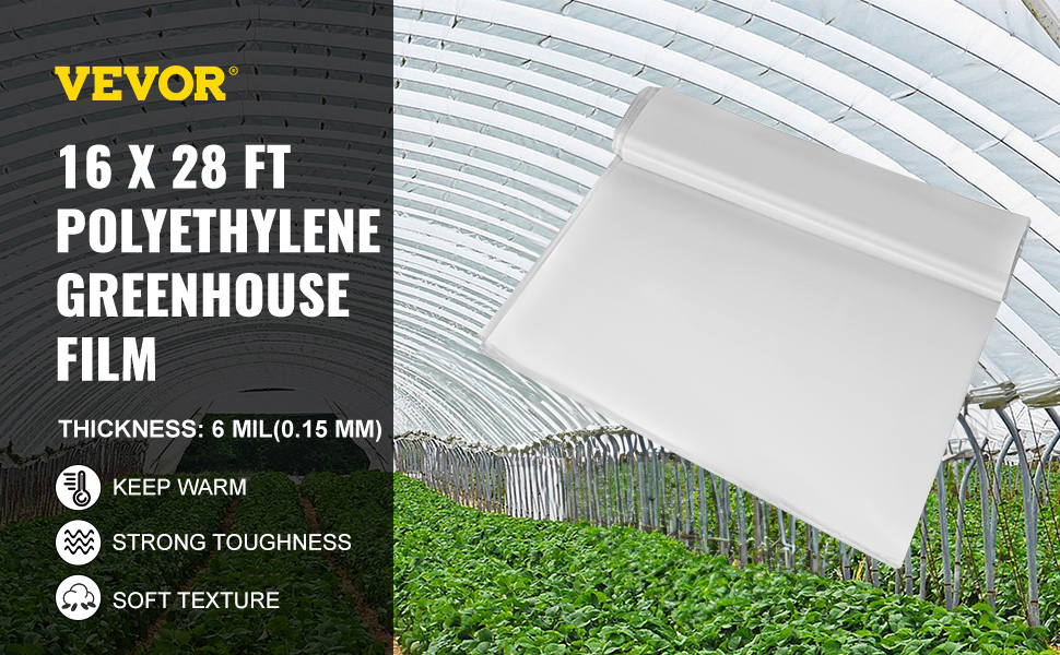 Greenhouse Film,Polyethylene,6 Mil