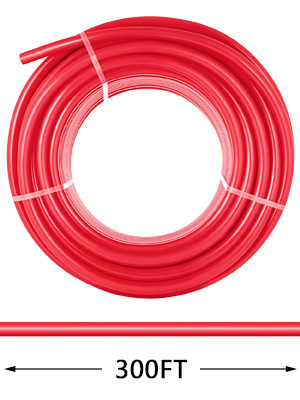 VEVOR Pex Pipe Tubing 1 Inch 300ft Pex Tubing Non-Barrier Radiant Water Plumbing Pipe Pex-B ?1" Non-Barrier/300FT/Red? 