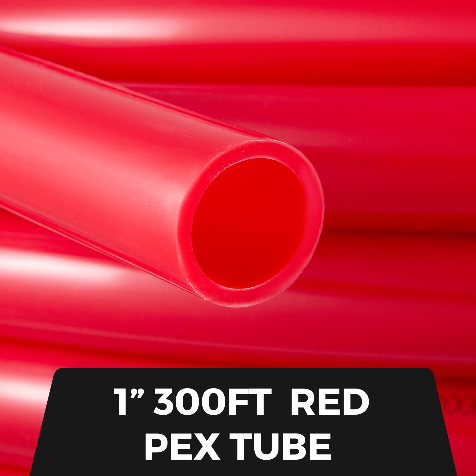 VEVOR Pex Pipe Tubing 1 Inch 300ft Pex Tubing Non-Barrier Radiant Water Plumbing Pipe Pex-B ?1" Non-Barrier/300FT/Red? 