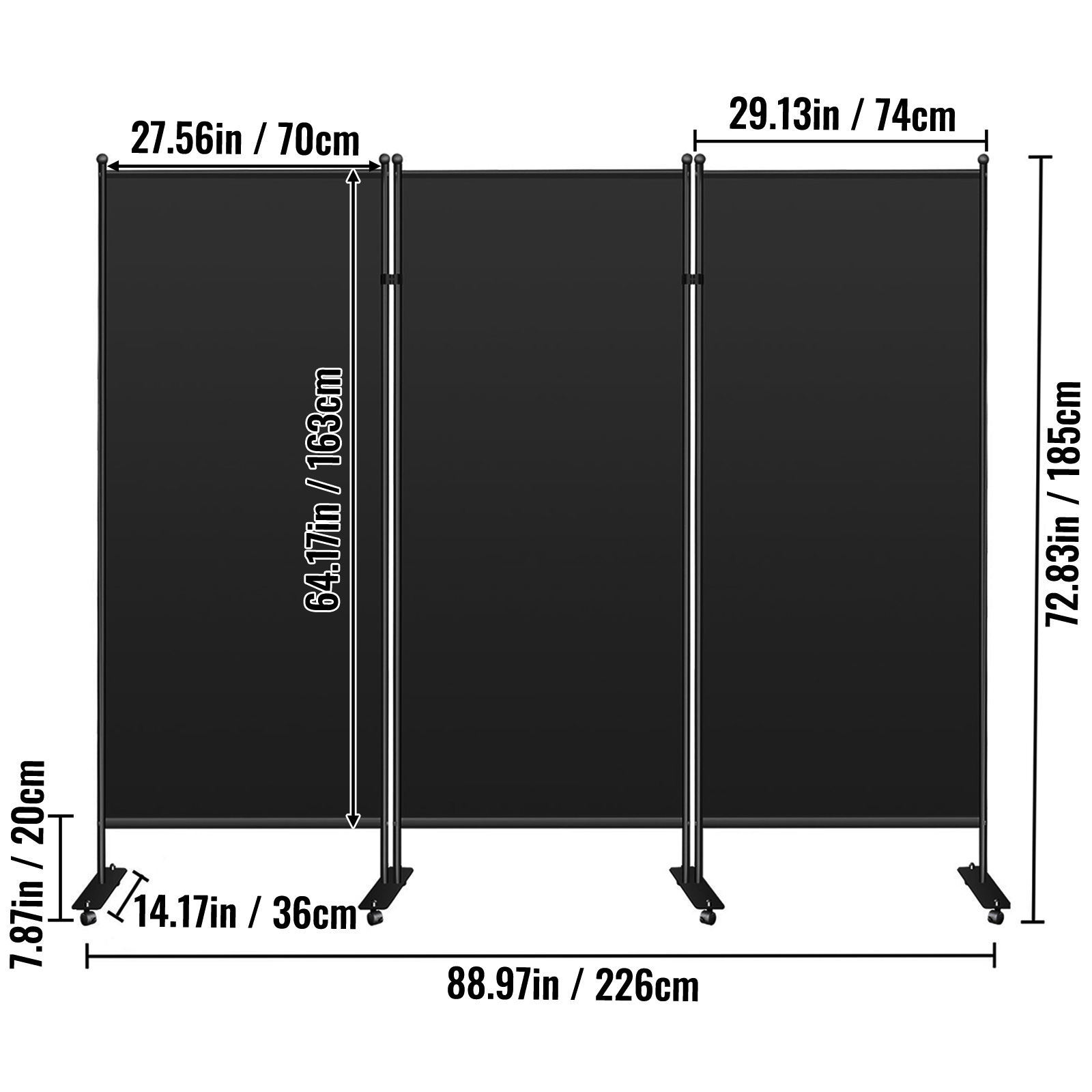Uimoso Office Partition Room Divider Wall 71x72/89x73/142x72/216x72/72x66 inch - Picture 45 of 182