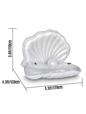 VEVOR Seashell Inflatable Float, Water Inflatable Floating Cushion ...