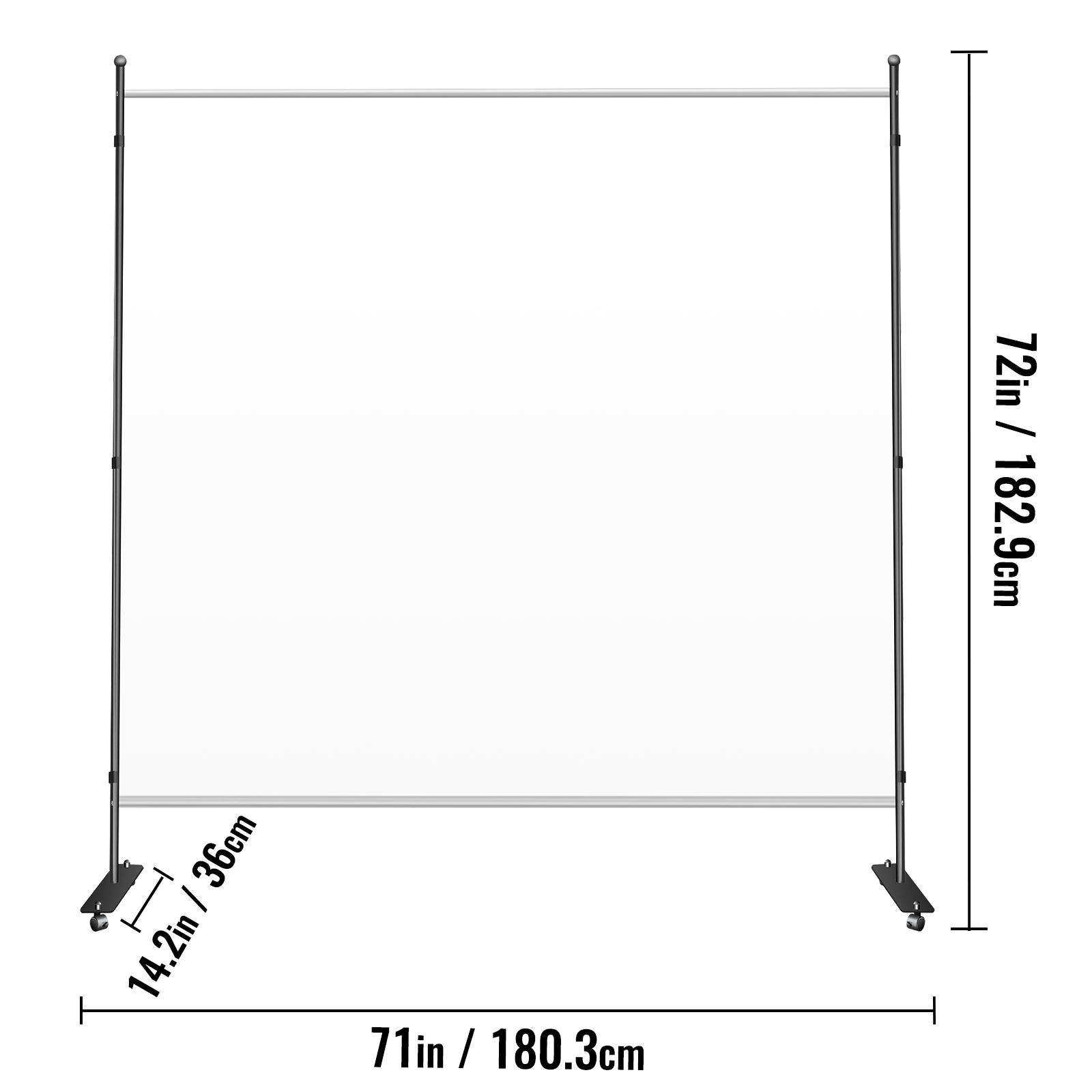 Office Partition Room Divider Wall71"x72"/142"x72" Gray/Brown/Cream - Picture 33 of 170