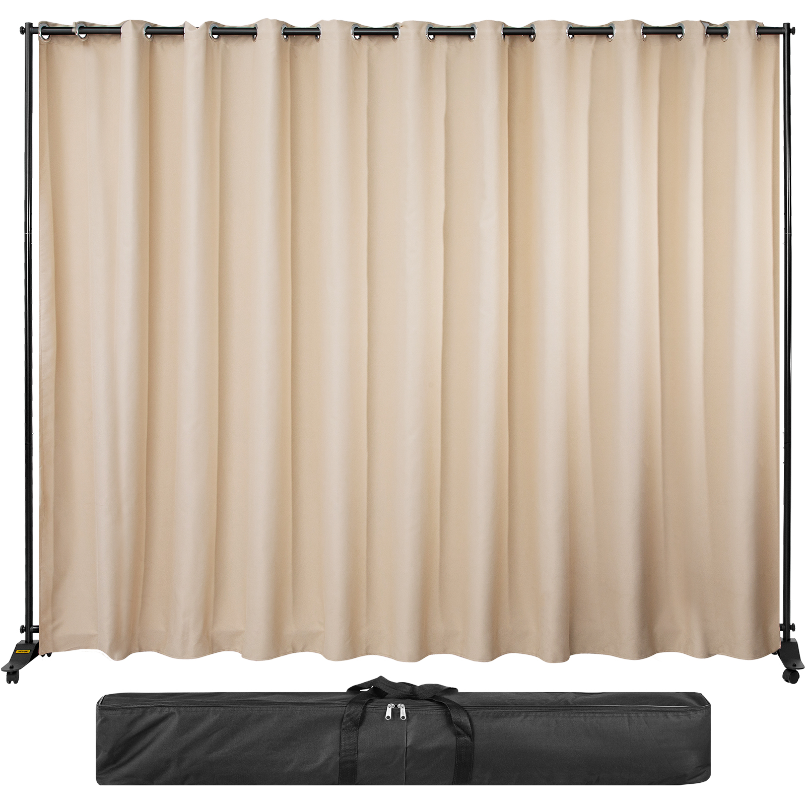 Barra de cortina de metal en forma de U, barra de cortina portátil de pared  para protección de privacidad y divisor de habitación