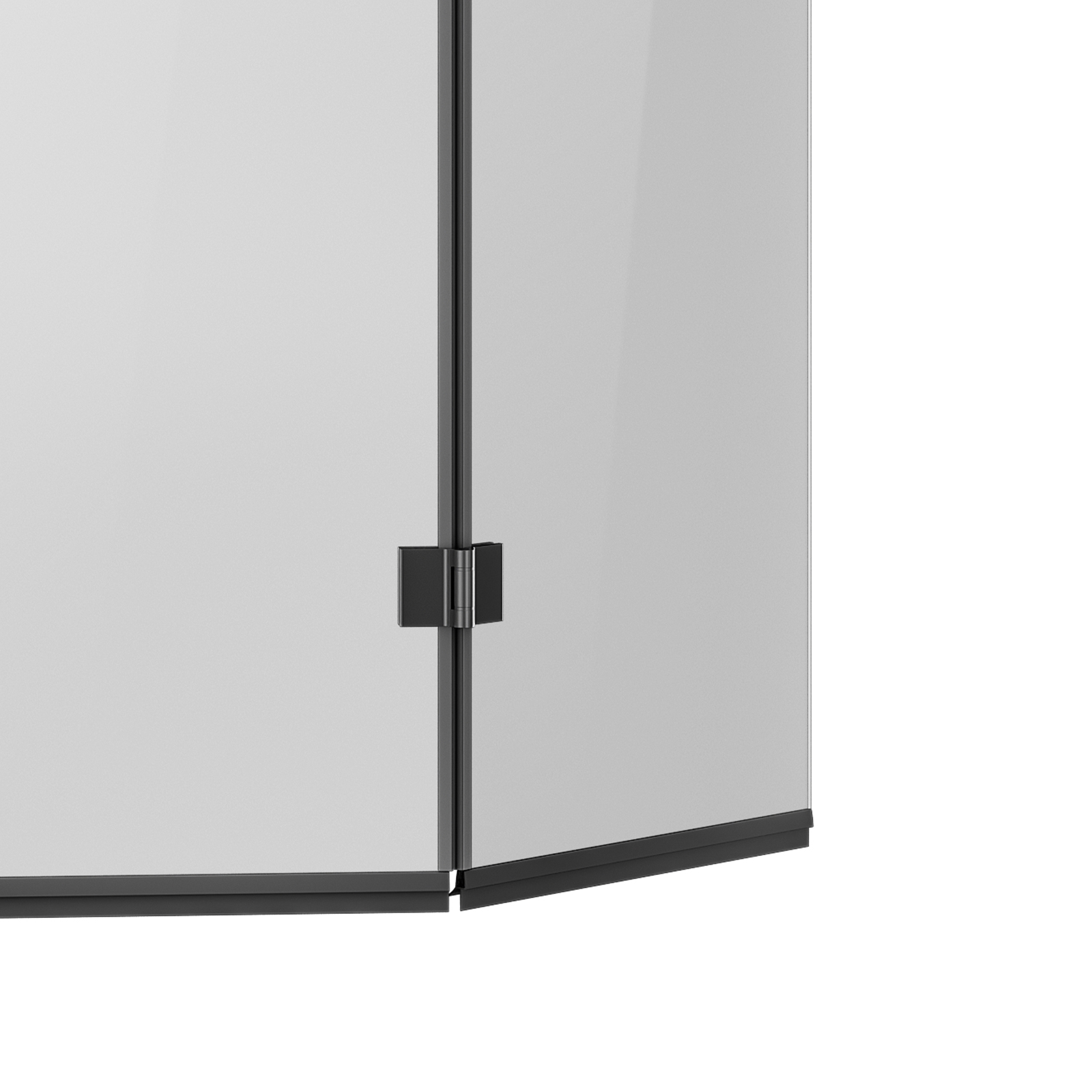 Bathtub Shower Door 51 in. W x 56 in. H Frameless Foldable Tub Shower ...