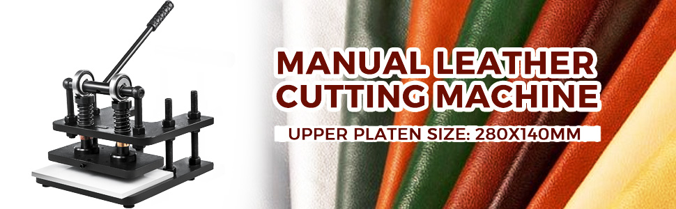 VEVOR 280x140mm Manual Leather Cutting Machine Die Cut & Leather Embossing Machine