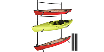 DIY Rolling Kayak Storage Rack (2x4s and caster wheels) 