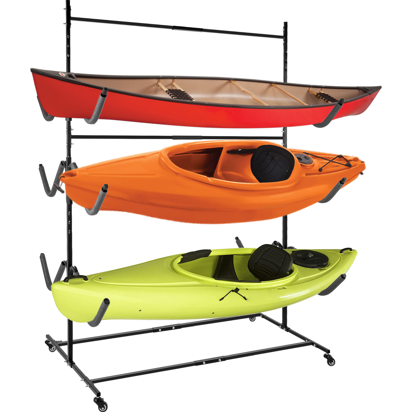 VEVOR Freestanding Kayak Rack Canoe Surfboard Snowboard Carrier Storage Stand 