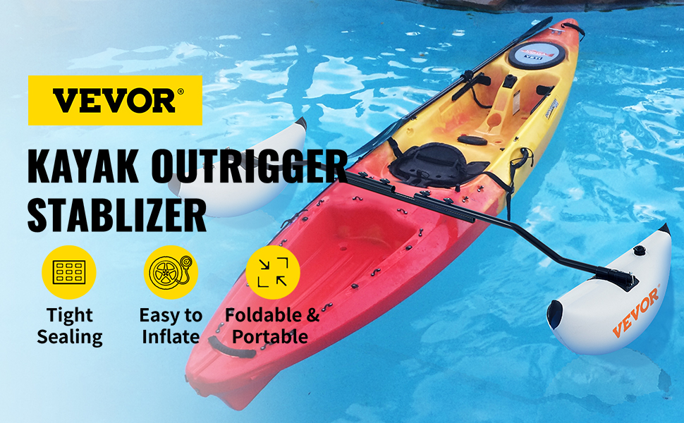 VEVOR Kayak Outrigger Stabilizers, 2 PCS, PVC Inflatable Outrigger