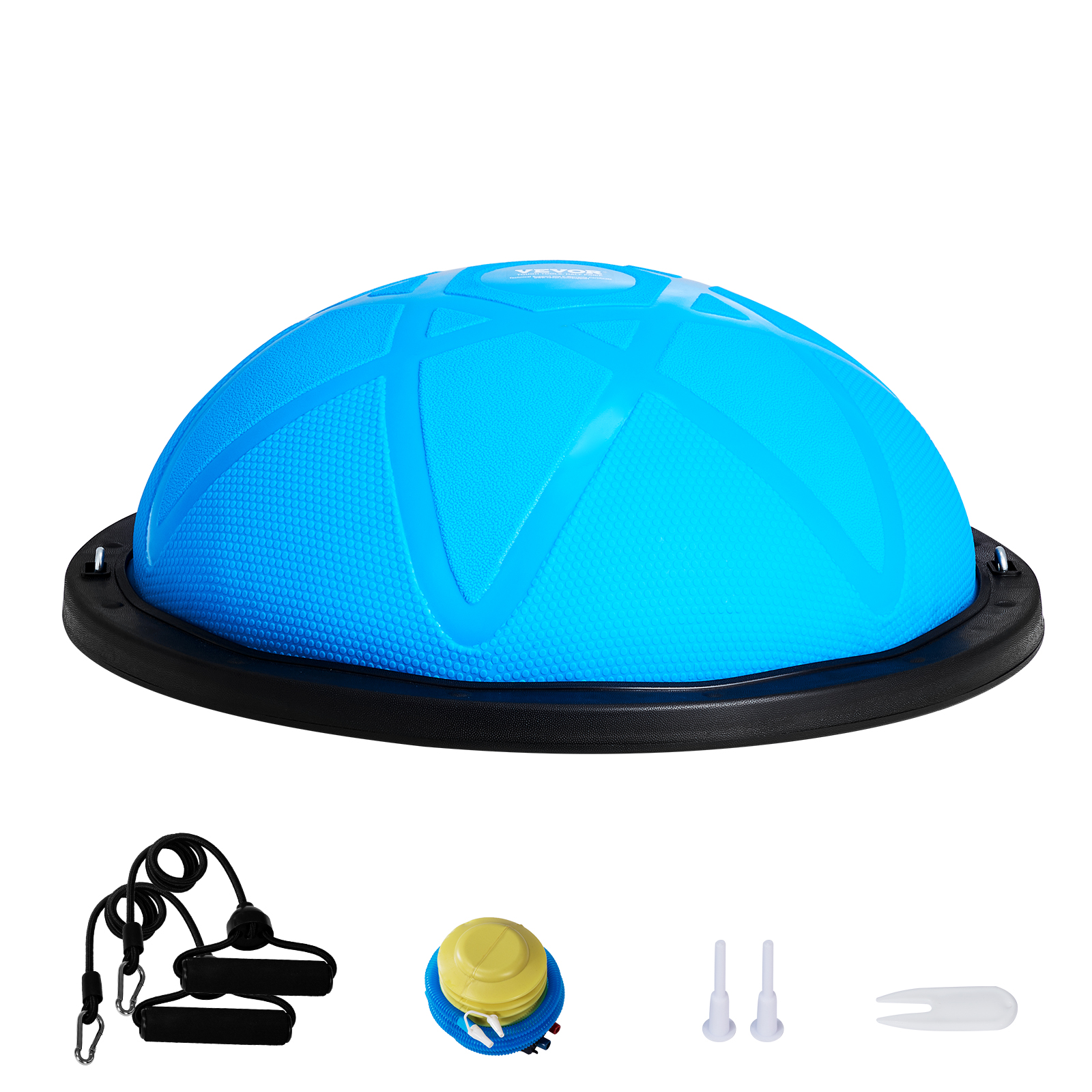 VEVOR 23/26" Half Exercise Ball Trainer Balance Stability Ball Resistance Band