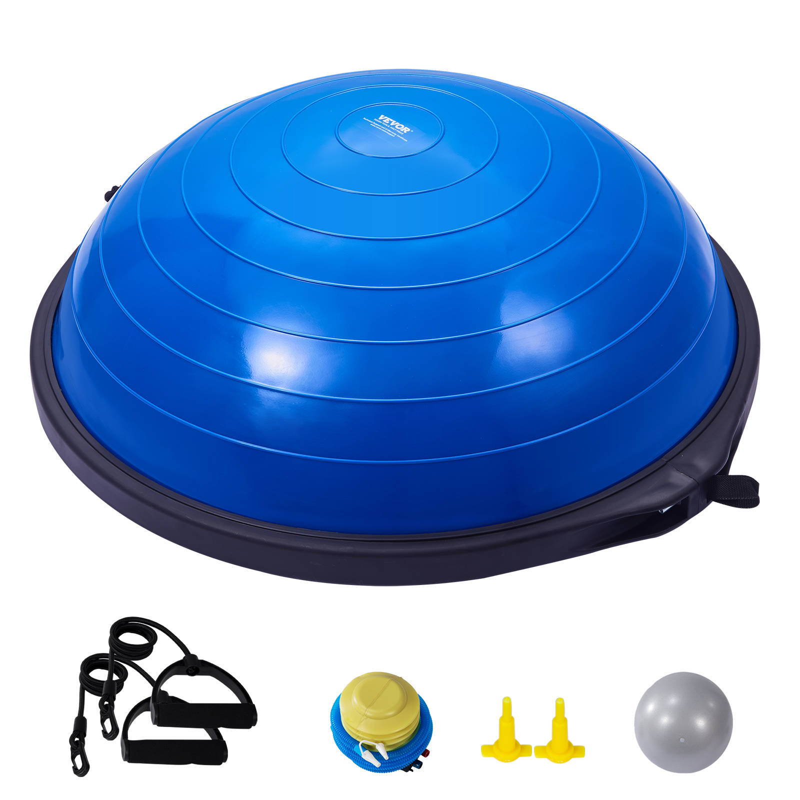 VEVOR 23/26" Half Exercise Ball Trainer Balance Stability Ball Resistance Band