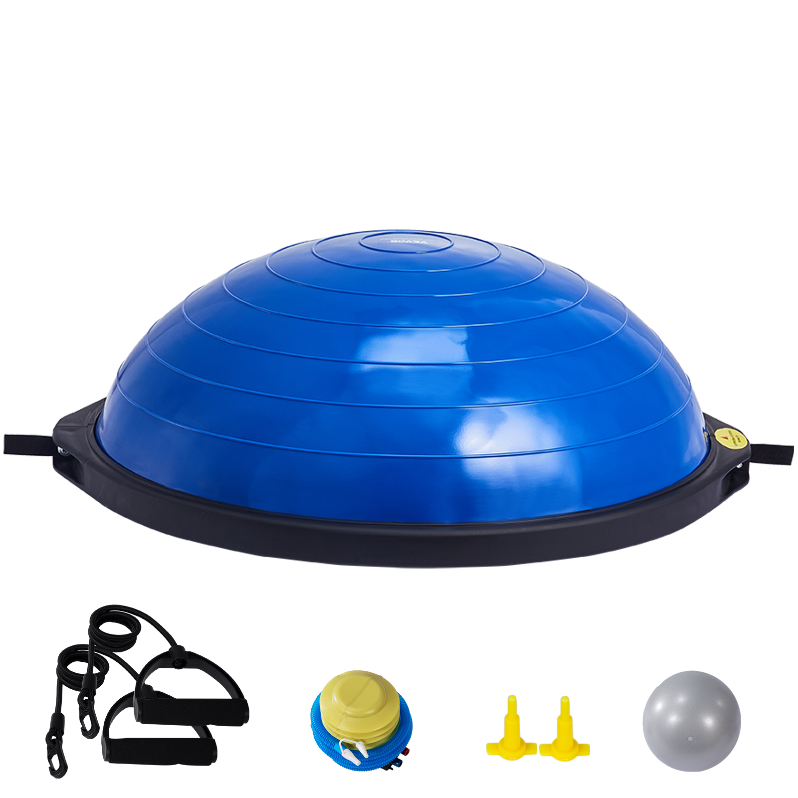 VEVOR 23/26" Half Exercise Ball Trainer Balance Stability Ball Resistance Band