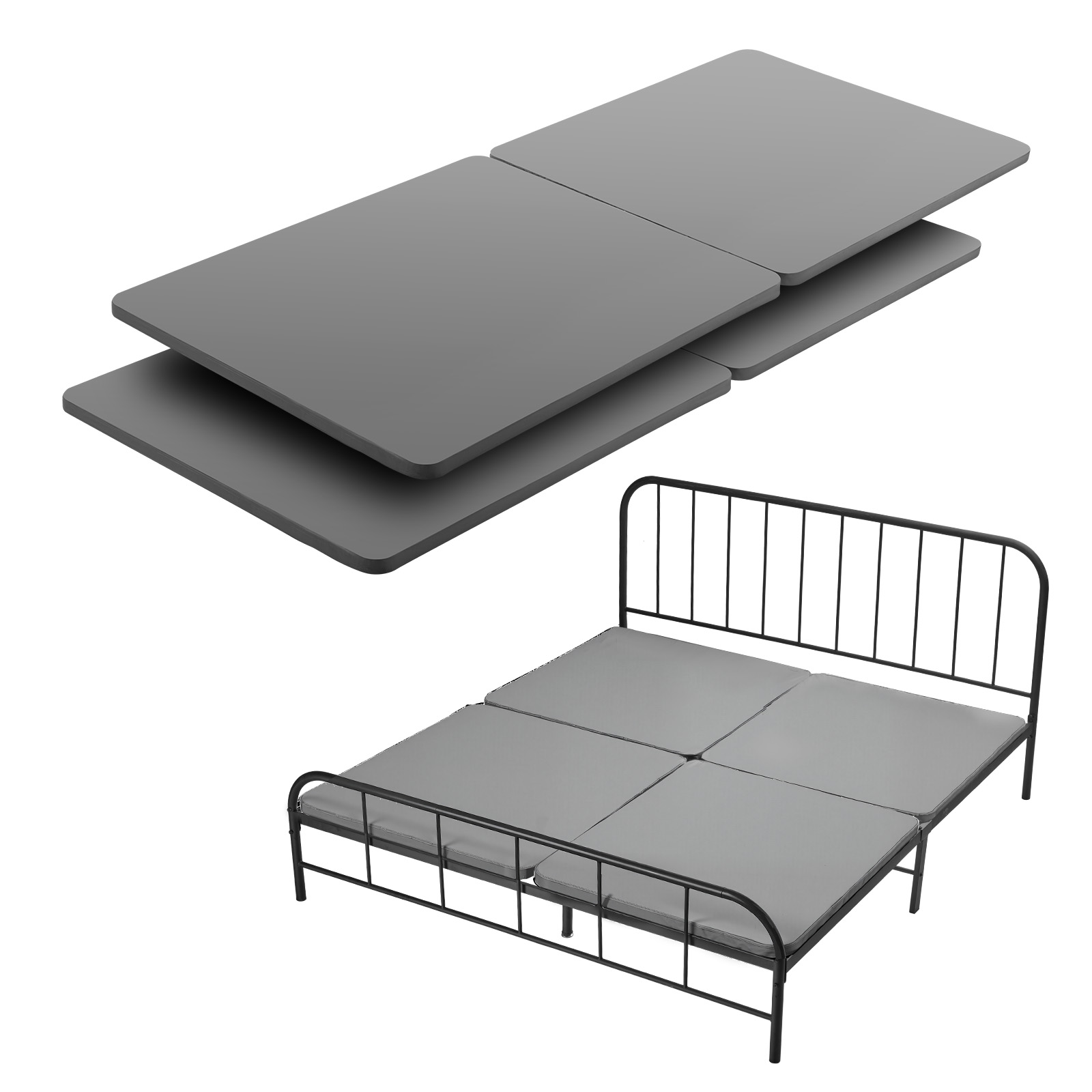 Uimoso Bunkie Board Twin/ Full/ Queen/ King Bed Board Slat Foldable