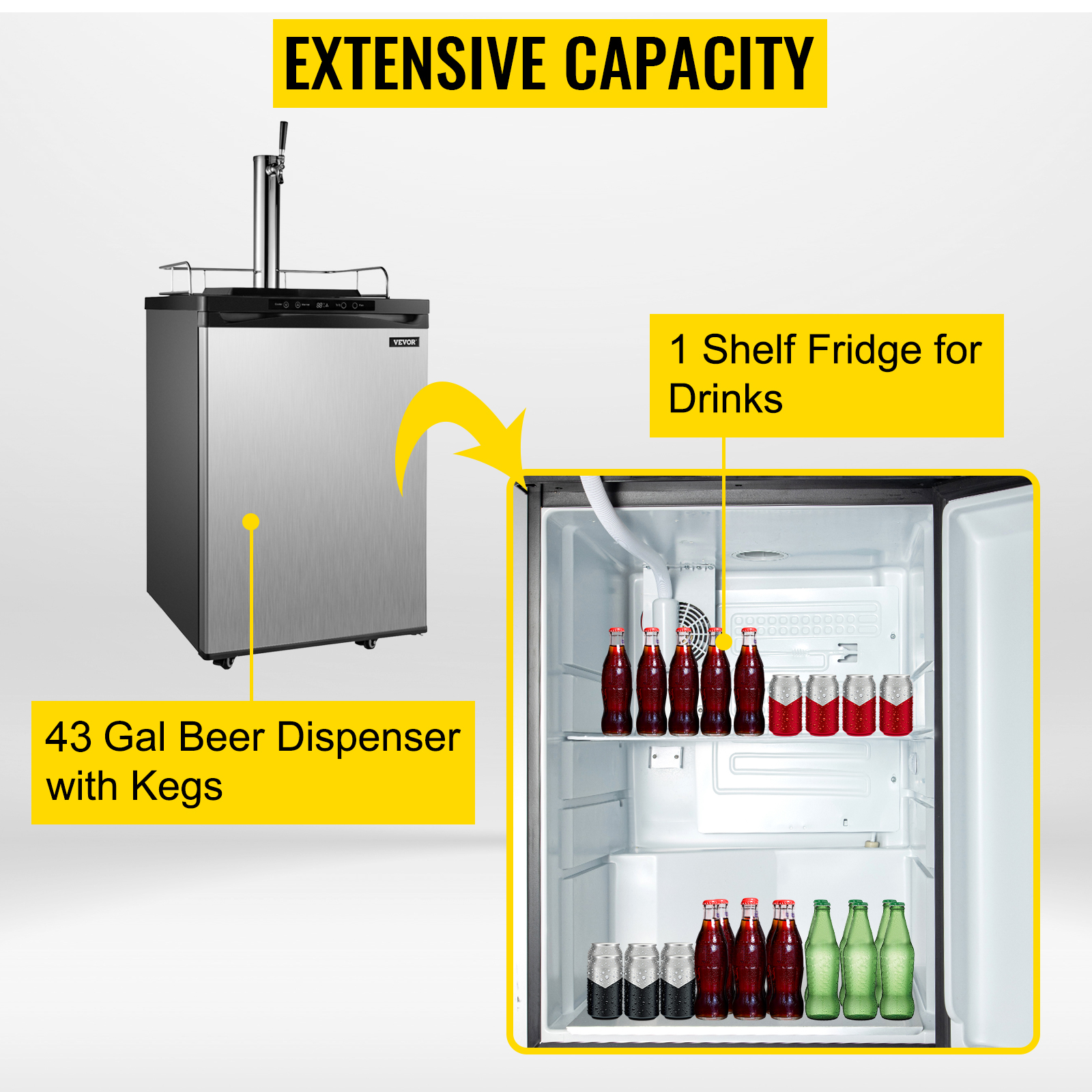 Enfriador refrigeradora de cerveza V-200 (sin serpentines con bomba  agitador de 2 etapas)