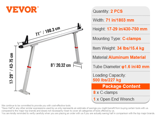 truck racks,800 lbs,aluminum